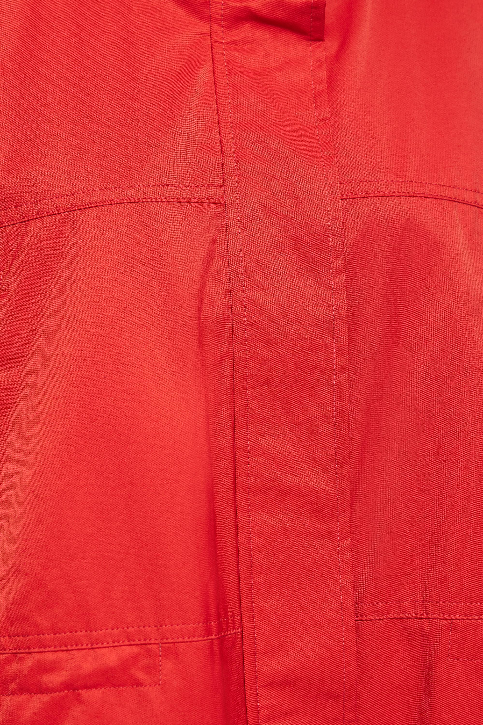 Drawstring waist jacket — Red