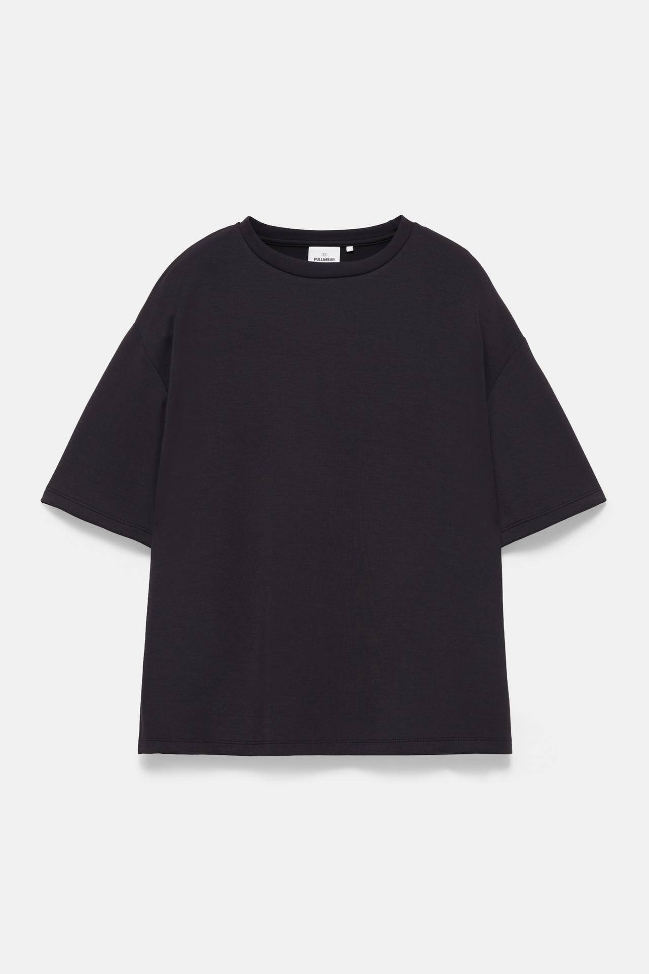Oversize modal T-shirt — Black