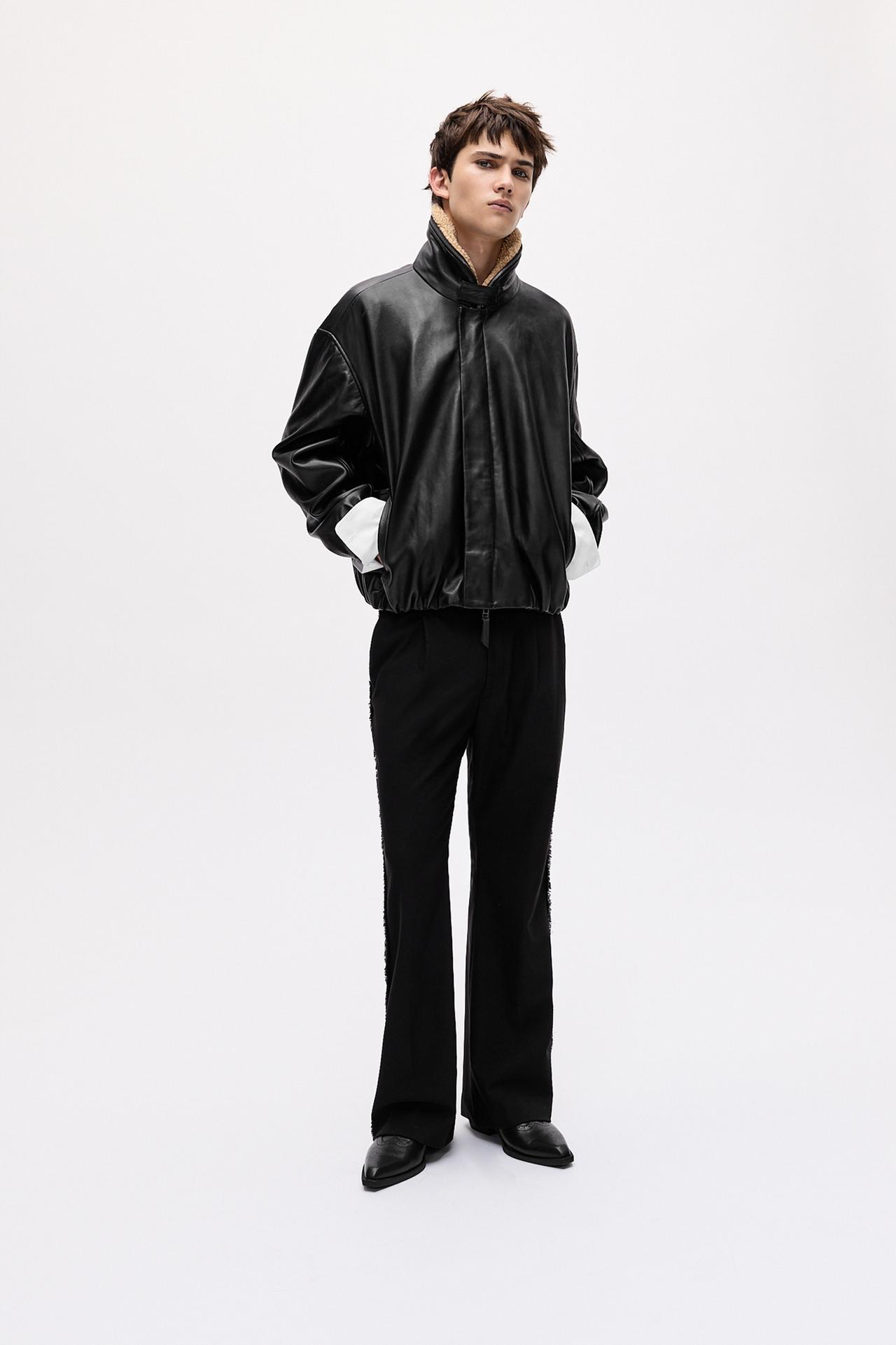 Oscar Ouyang tailored trousers — Black