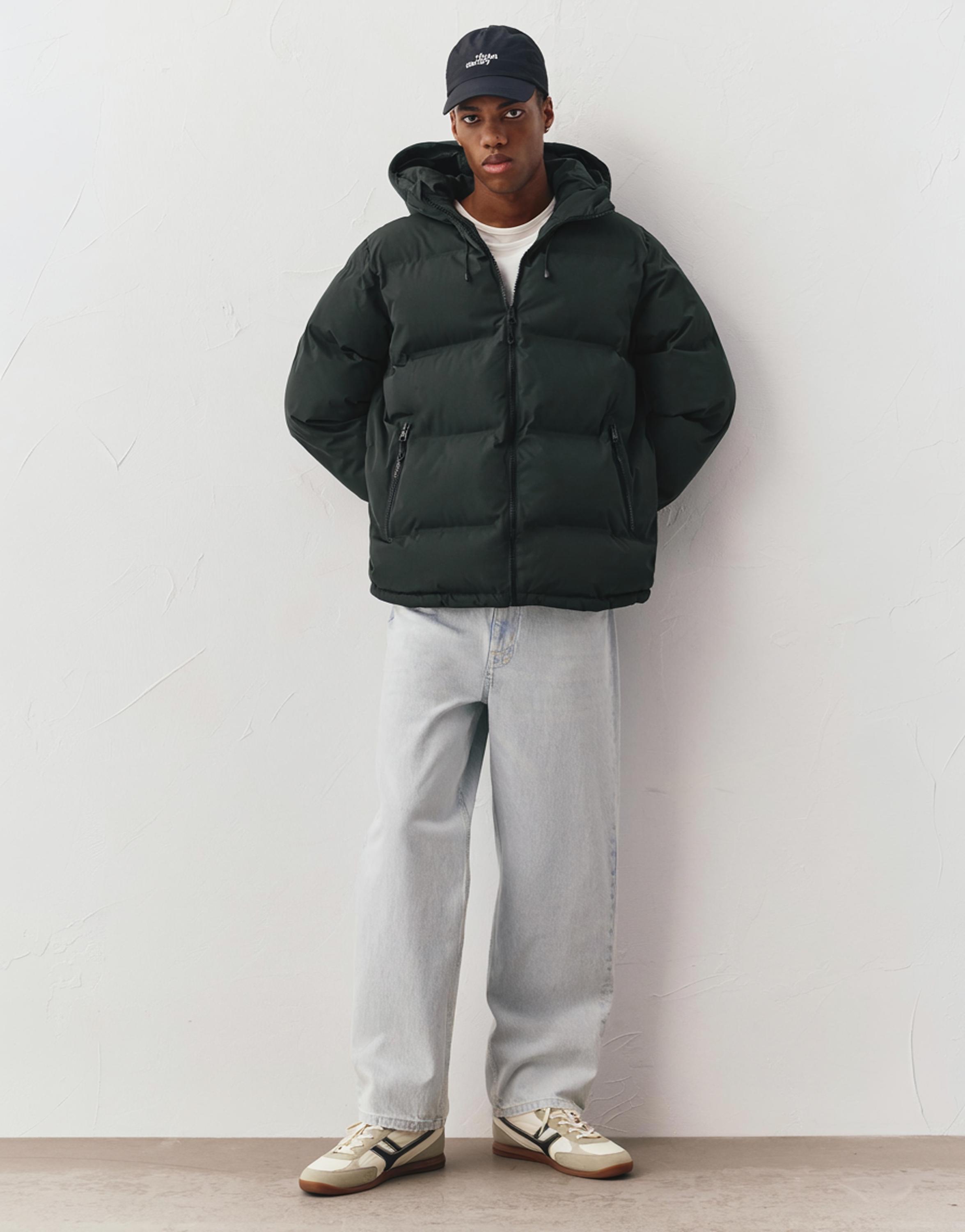 Kapüşonlu, ısıyla mühürlenmiş şişme ceket - Görsel 44