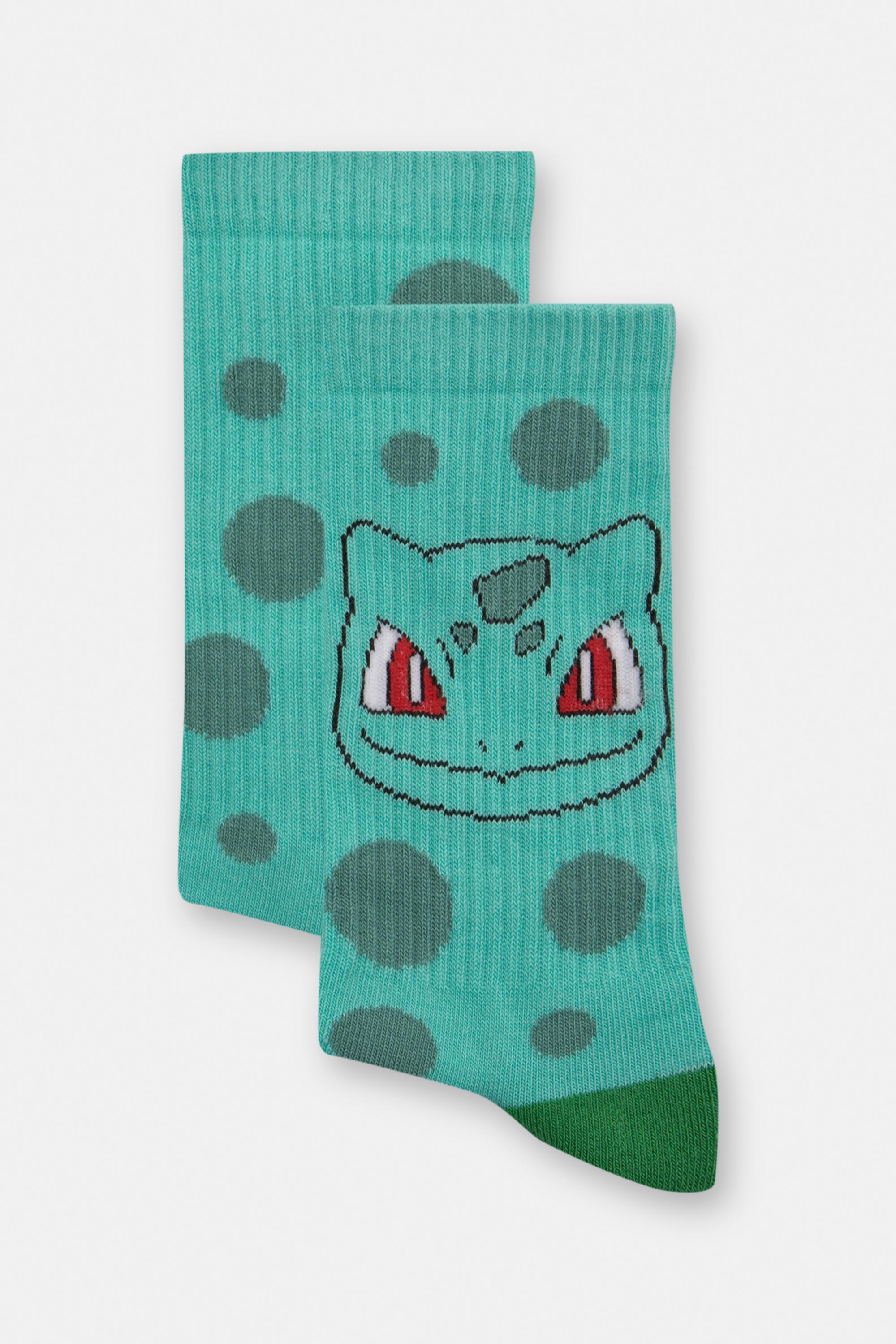 Pokémon Bulbasaur Socks — Medium green