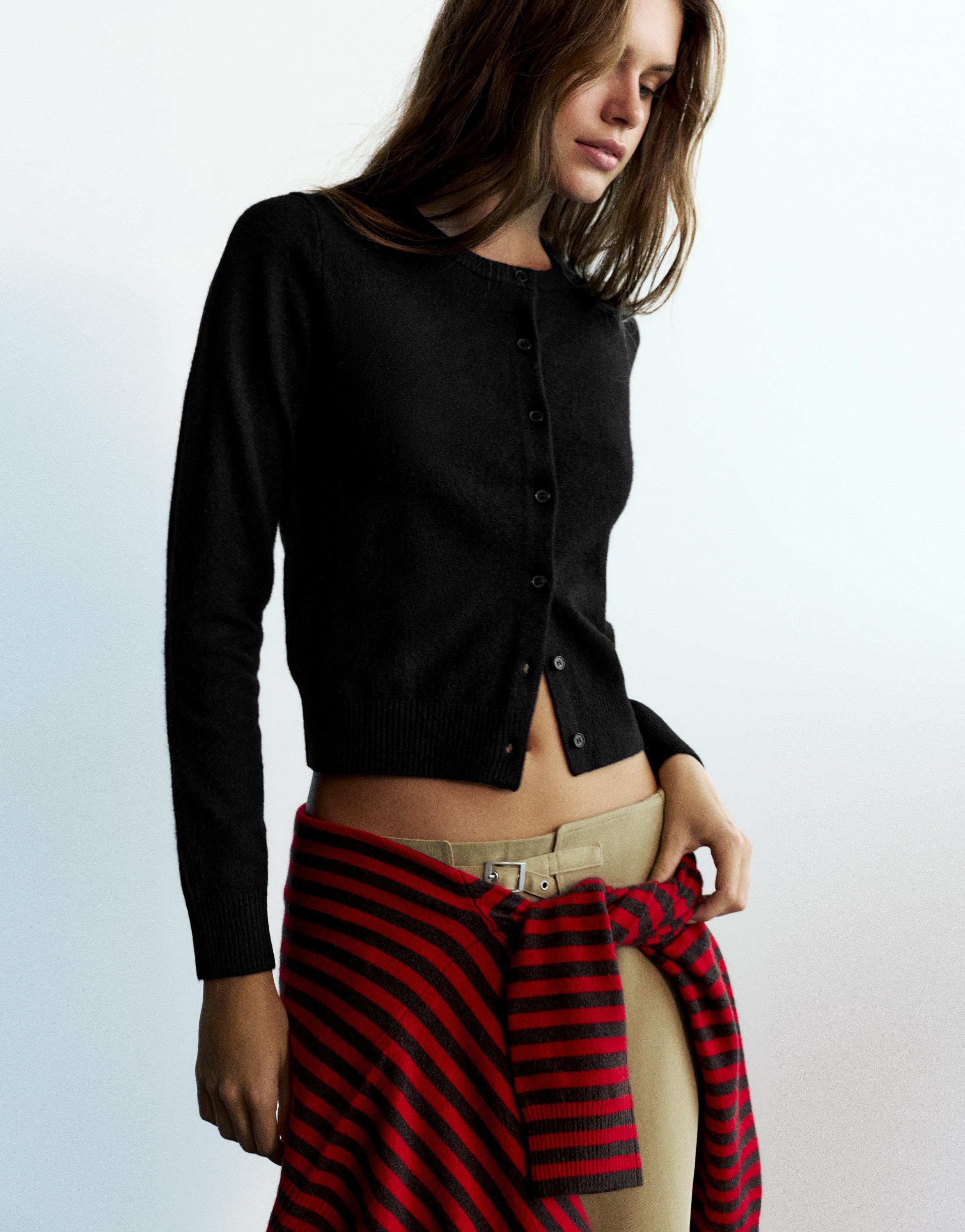 Pull&Bear BASIC triko hırka görsel 8