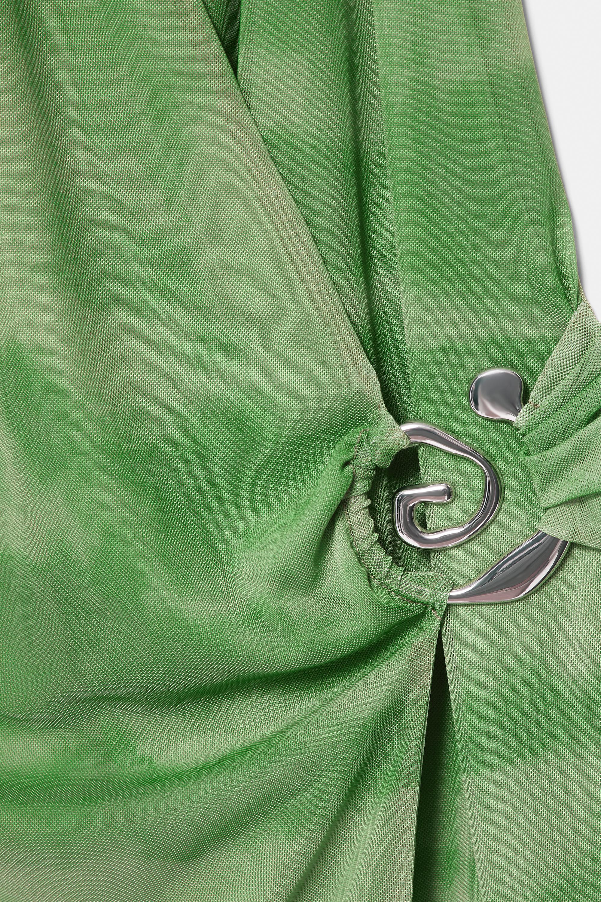 Short halter dress — Green