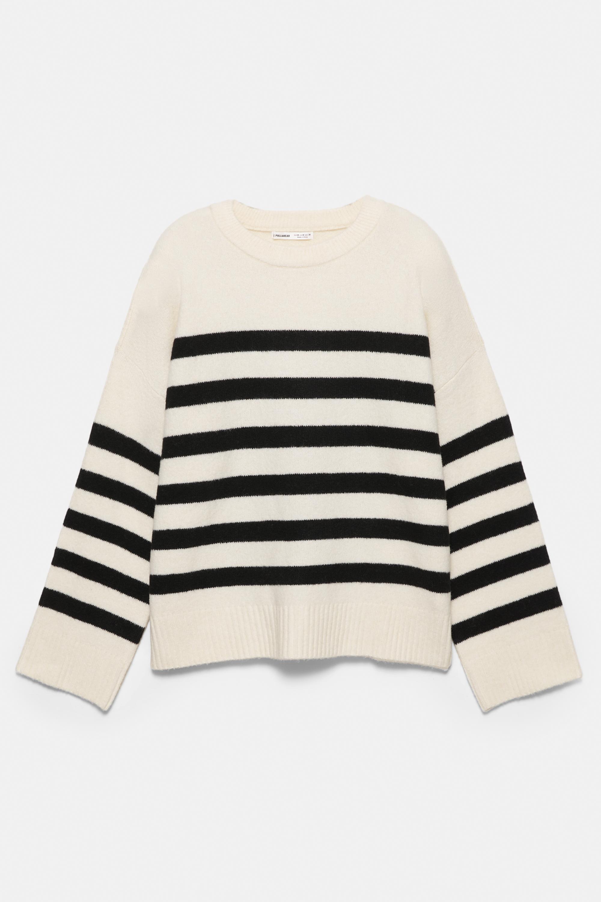 Striped jumper — Ecru