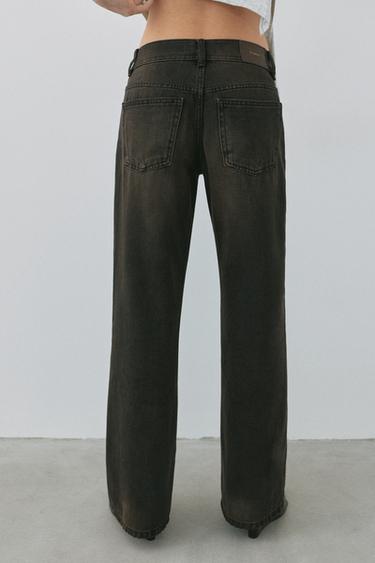 Low-rise straight-leg jeans — Dark brown 4
