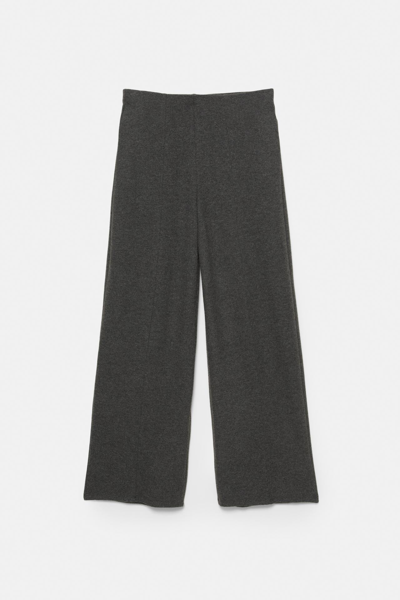 Soft touch wide-leg trousers — Dark grey