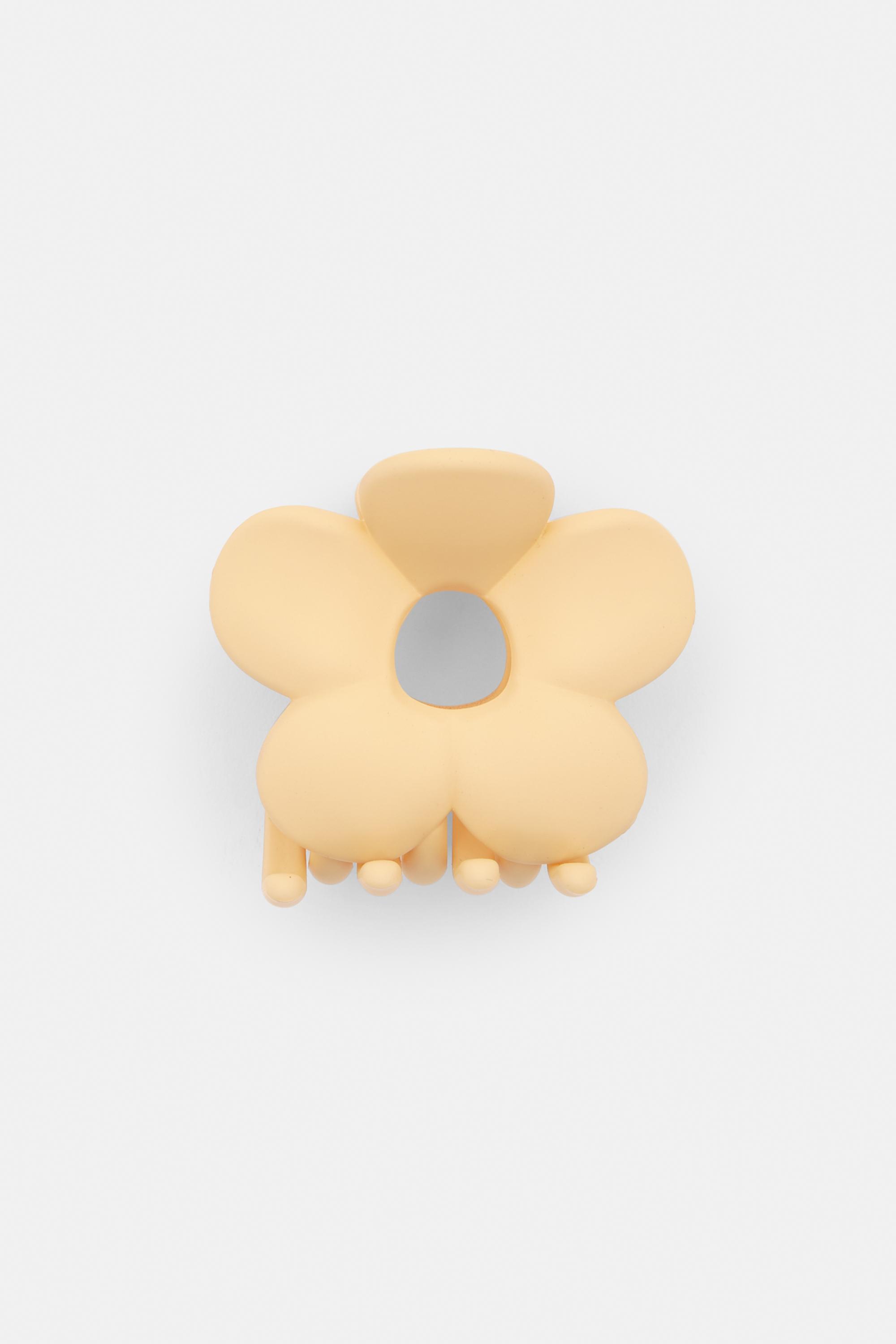 Matte Blumen-Haarklammer