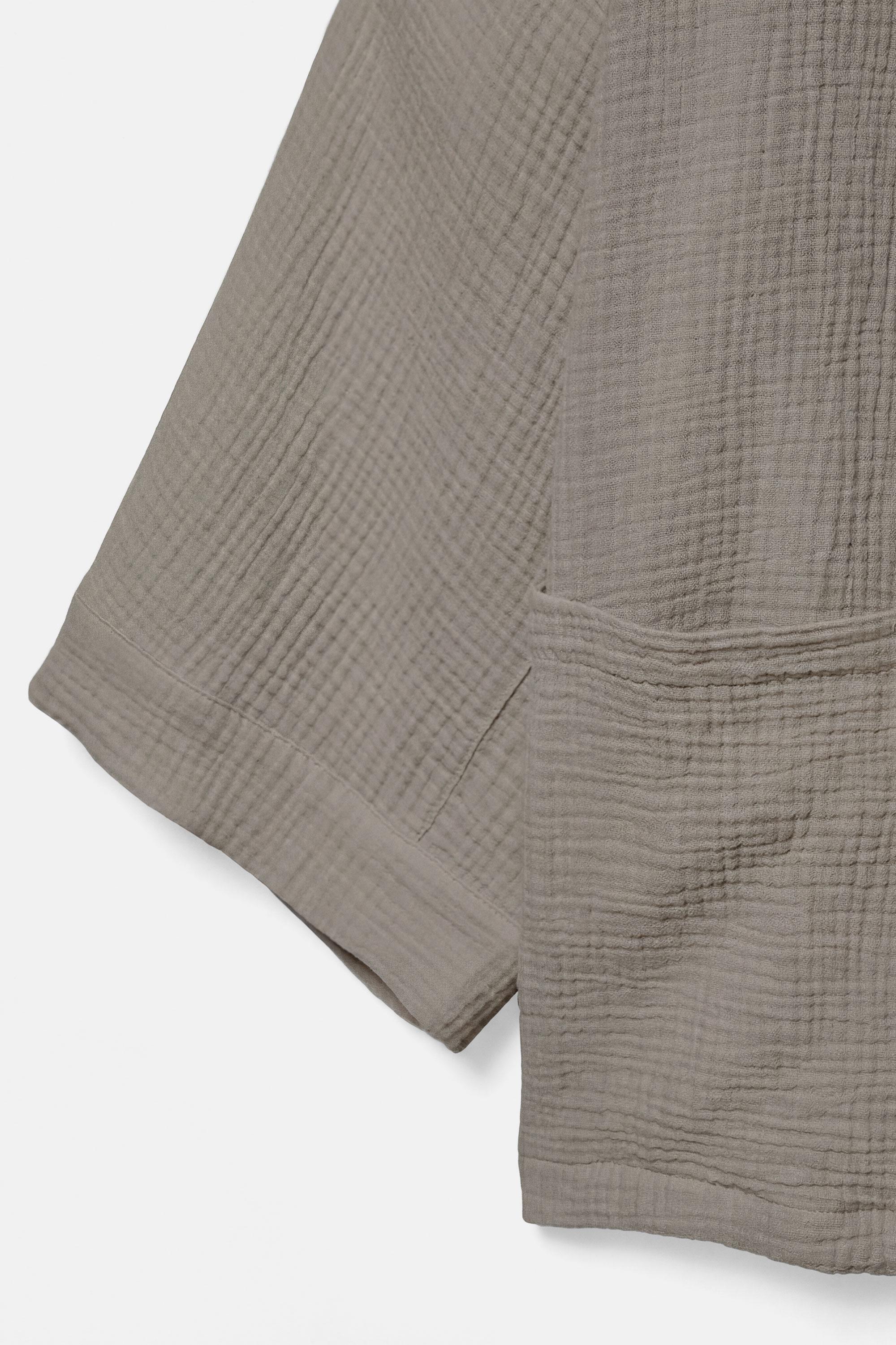 Crepe kimono — Dark khaki