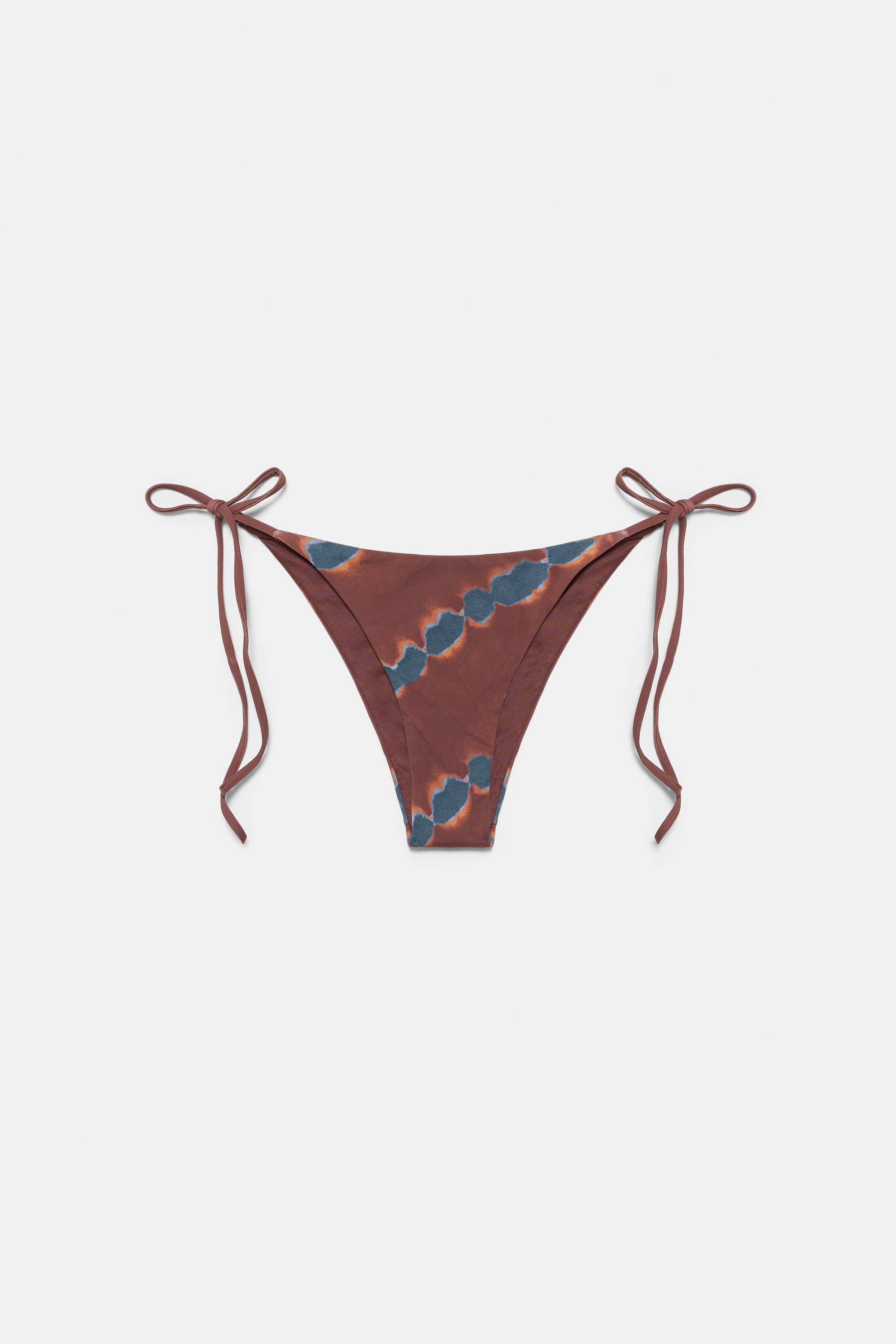 Tie-dye bikini bottoms — Brown
