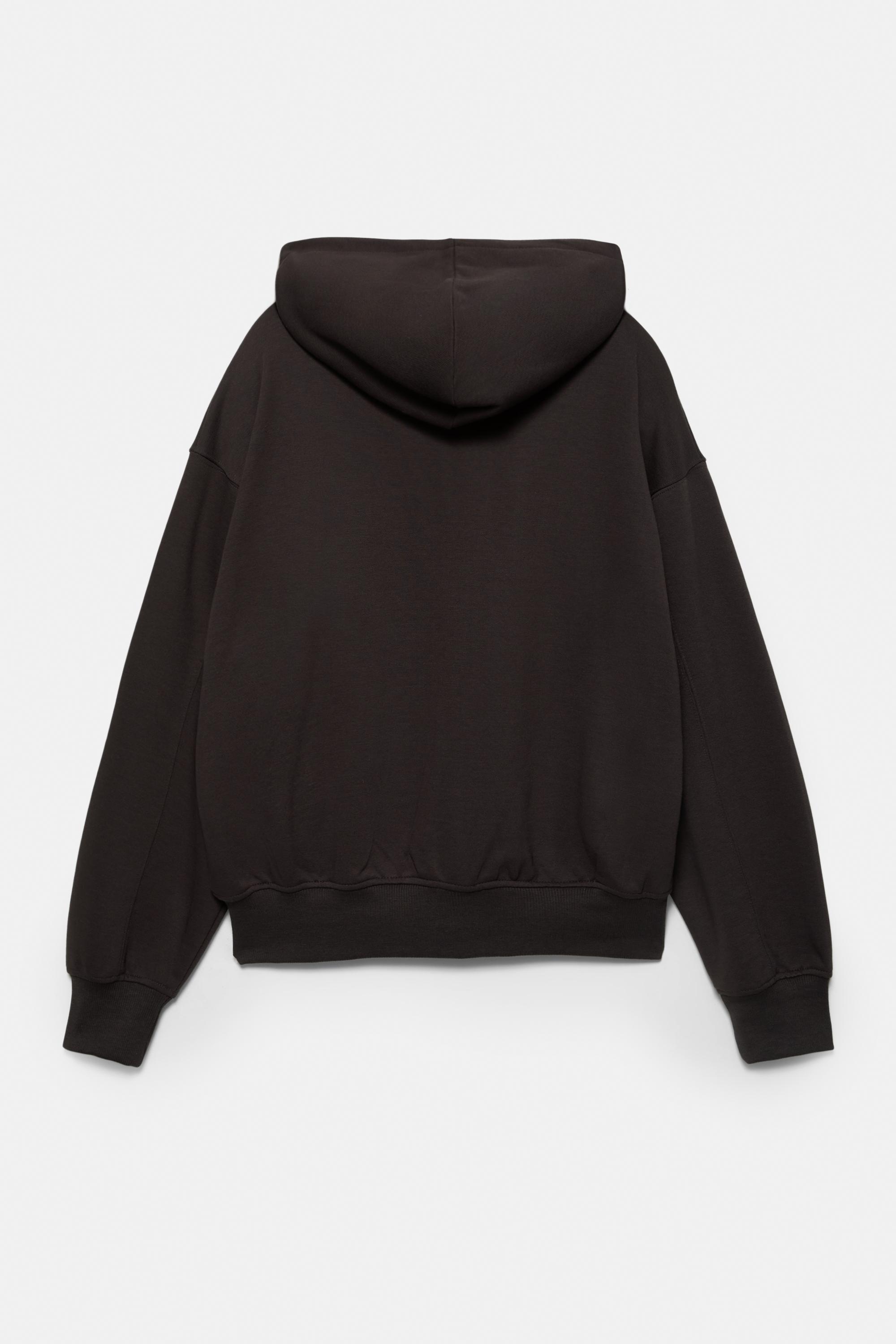 Hoodie with zipper — Brown