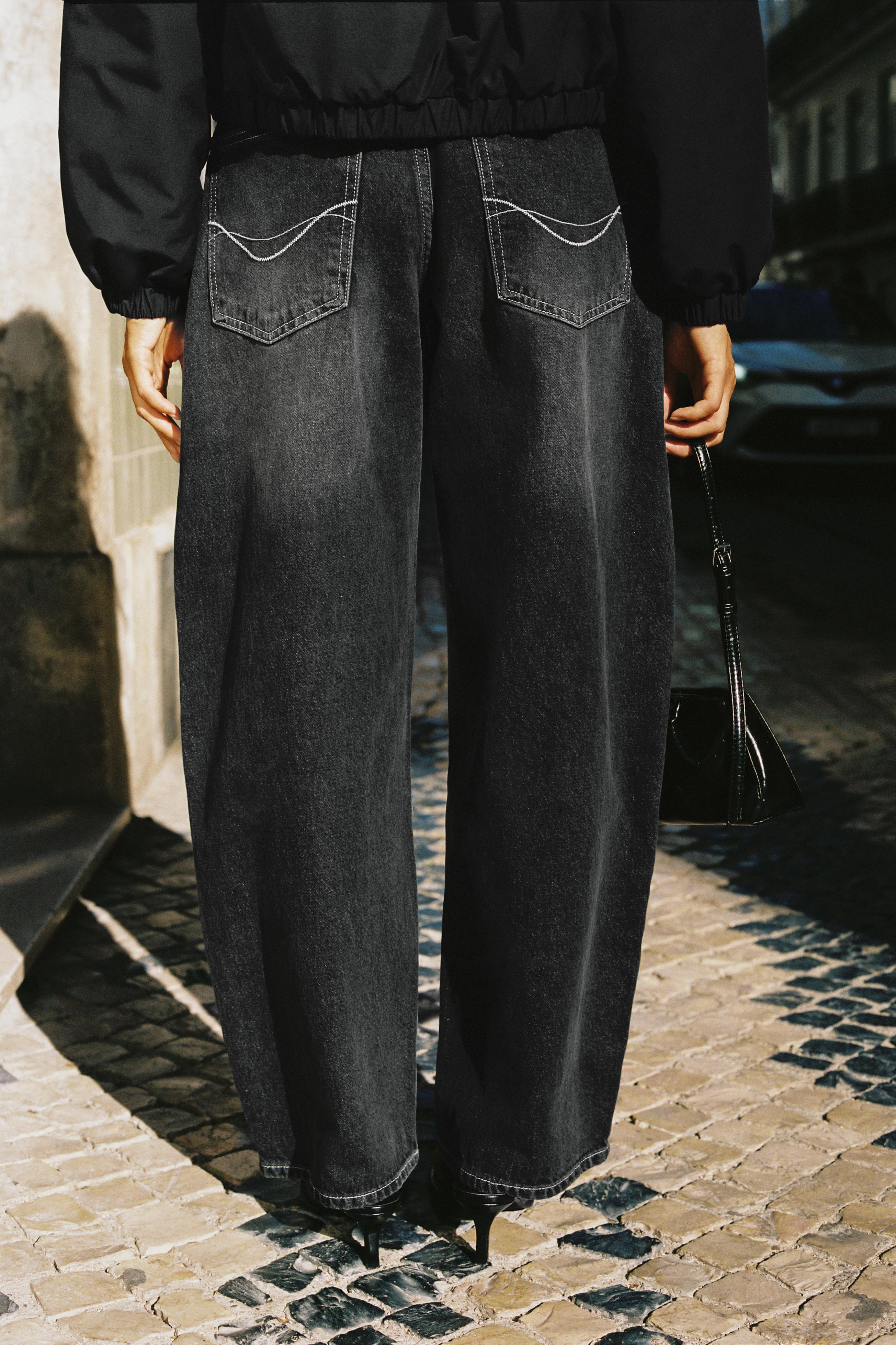 Pull&Bear Yüksek bel balon jean görsel 2