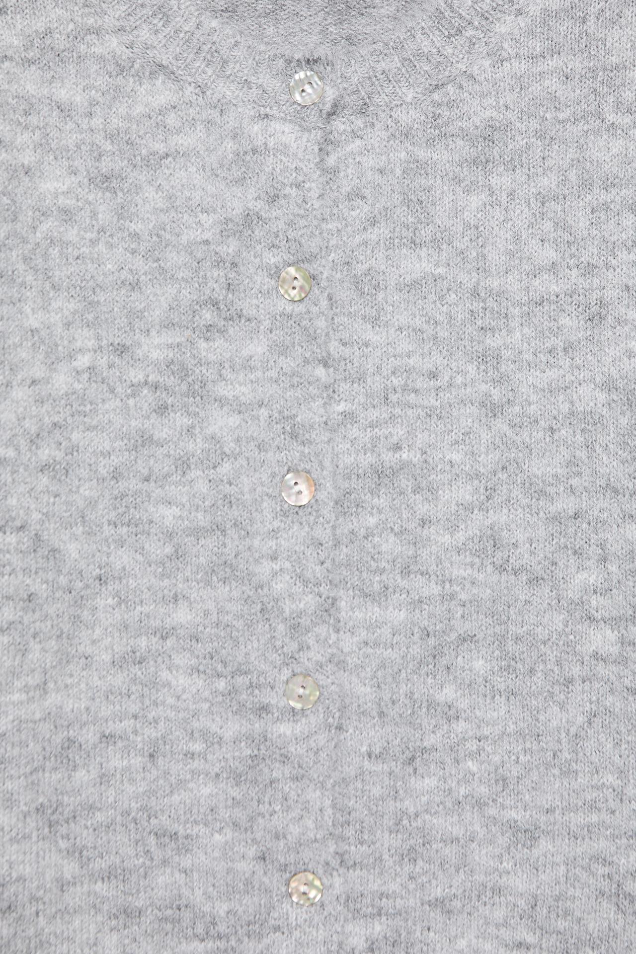 Short sleeve cardigan — Grey marl