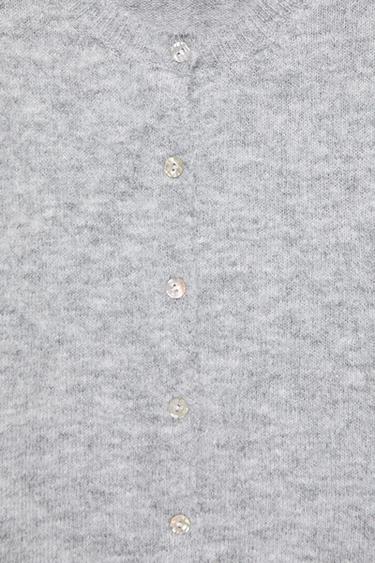 Short sleeve cardigan — Grey marl 7