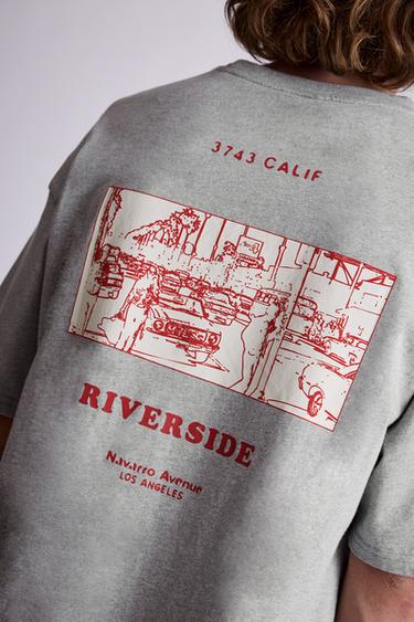 Relaxed fit T-shirt with raised graphic — Grey marl 3