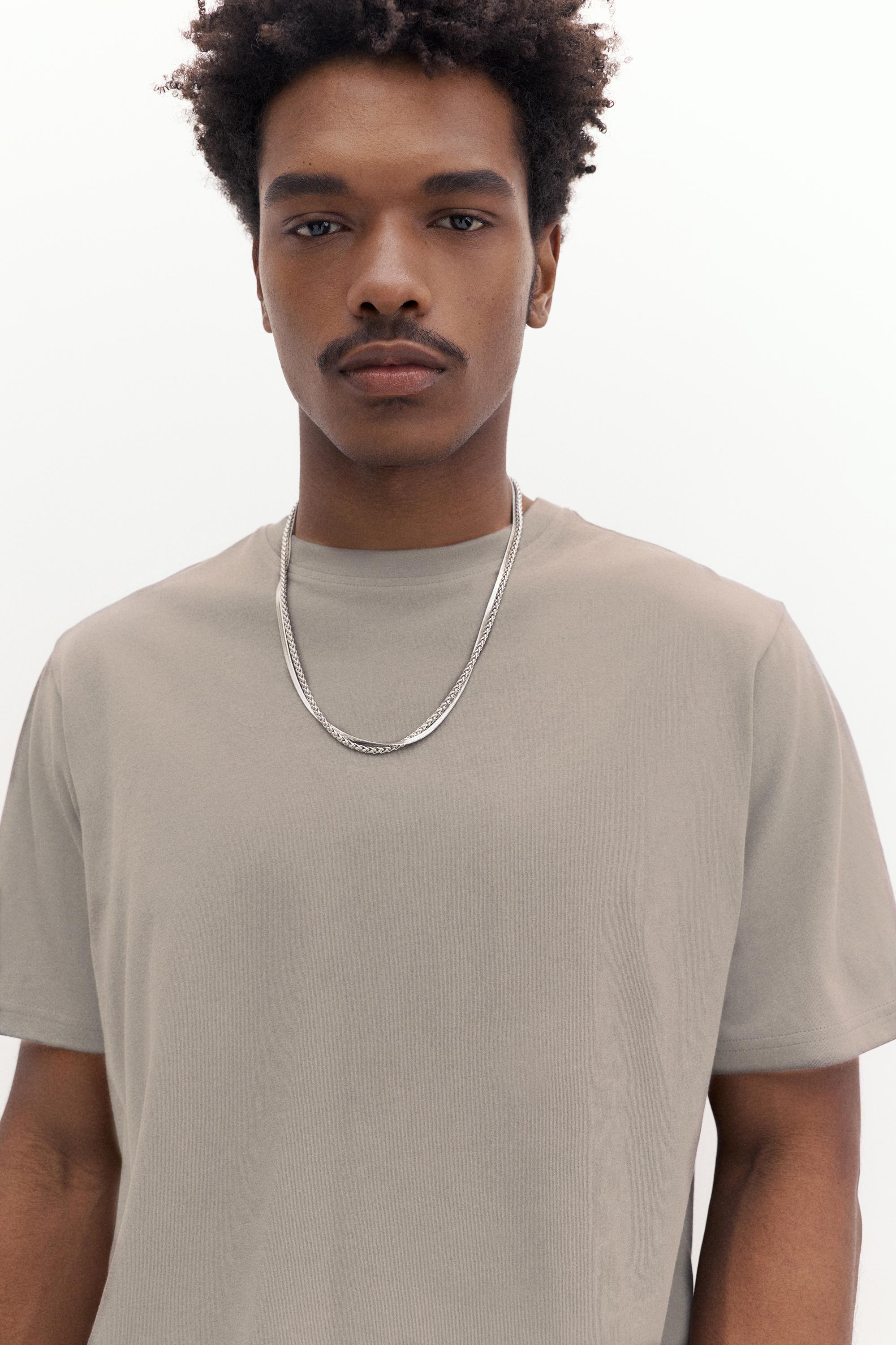 Basic kısa kollu pamuklu tişört - Görsel 145