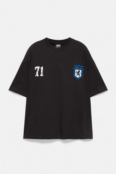 STWD boxy-fit lion graphic T-shirt — Black 7