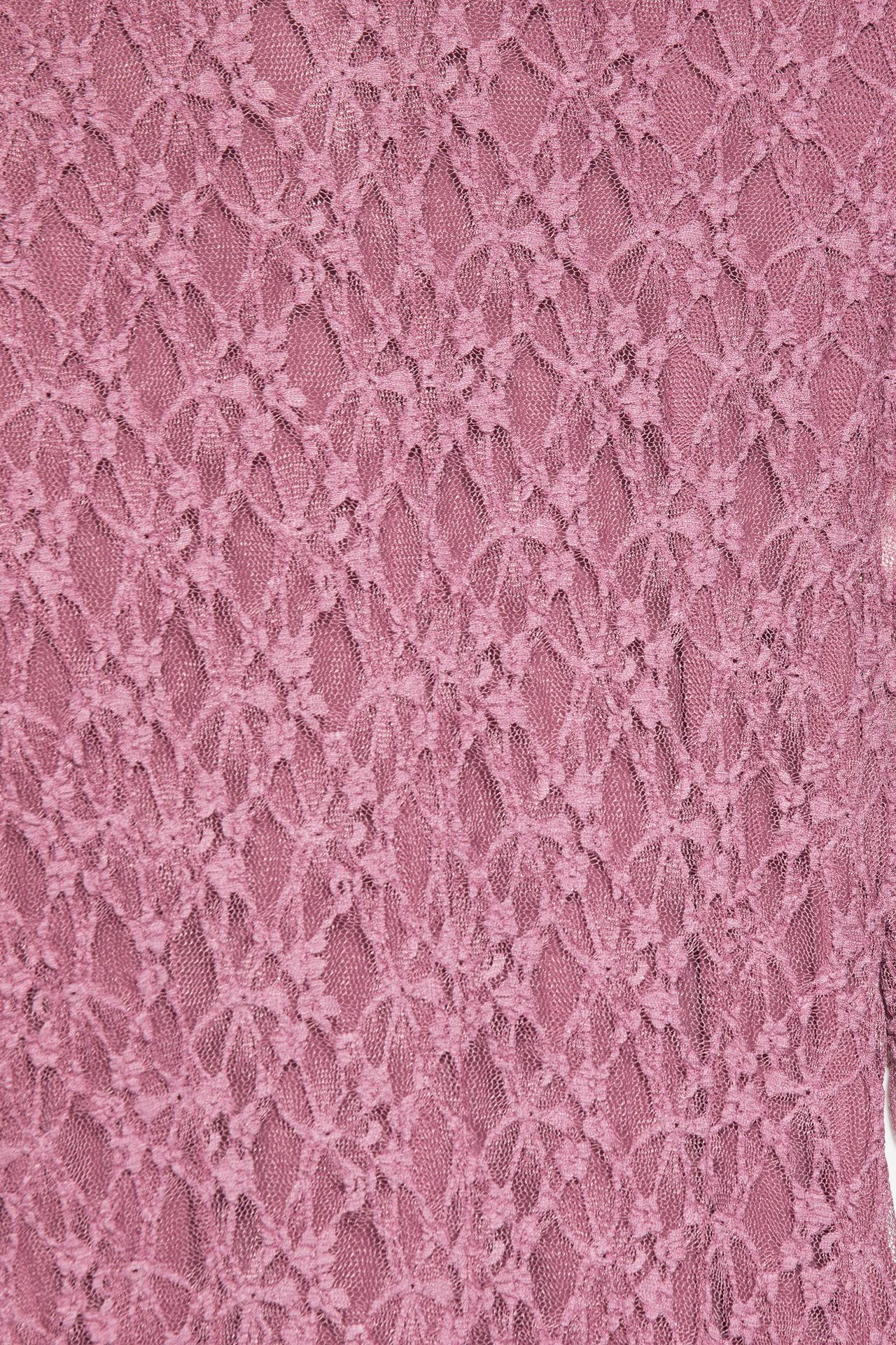 Long sleeve lace dress — Powder mauve
