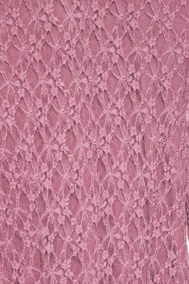 Long sleeve lace dress — Powder mauve 5