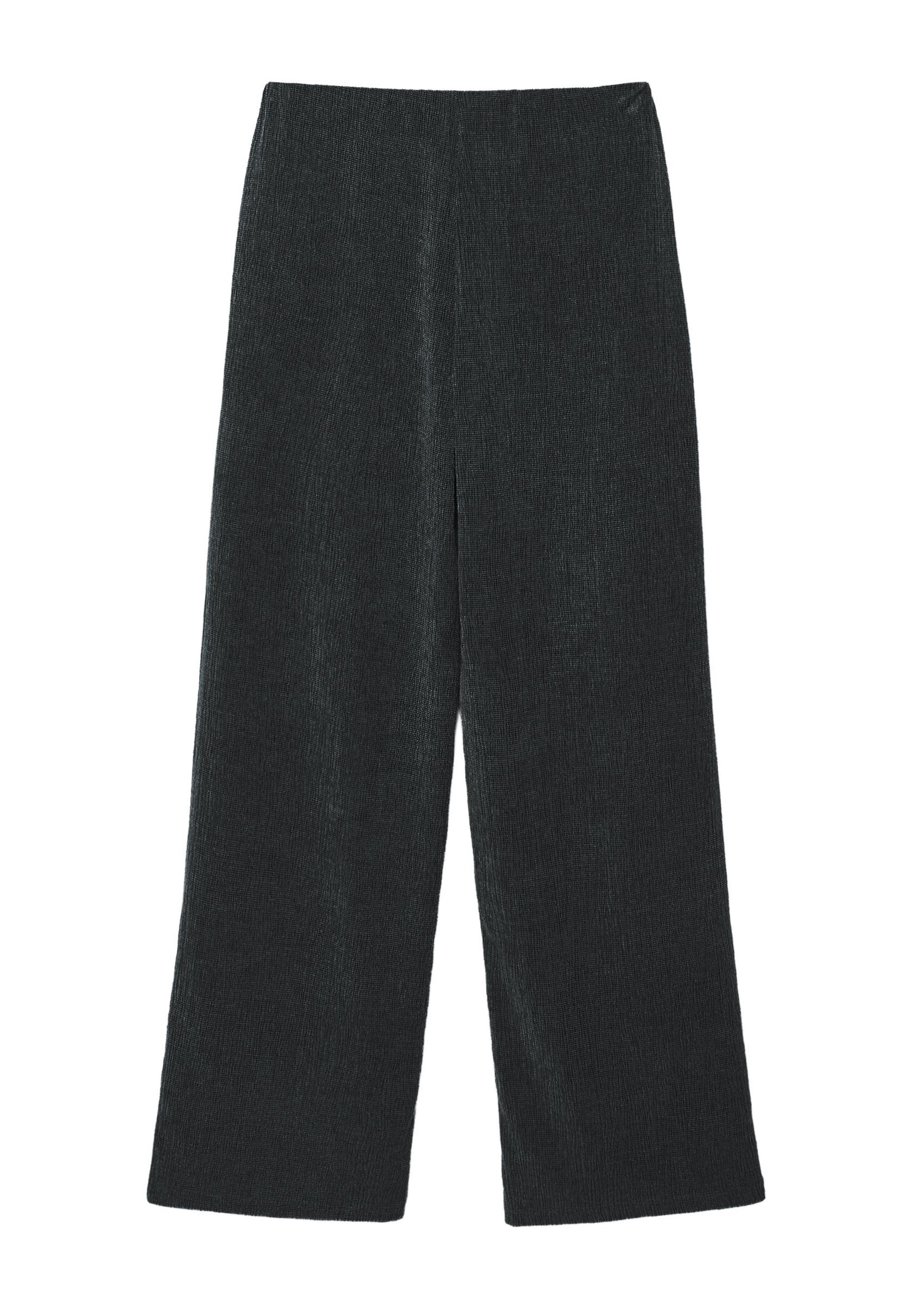 Crepe straight-leg trousers — Petroleum