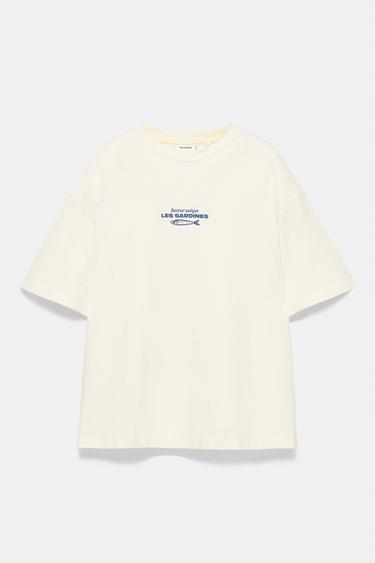 Oversize sardine graphic T-shirt — Yellow 6