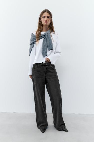 Low-rise baggy jeans — Black 1
