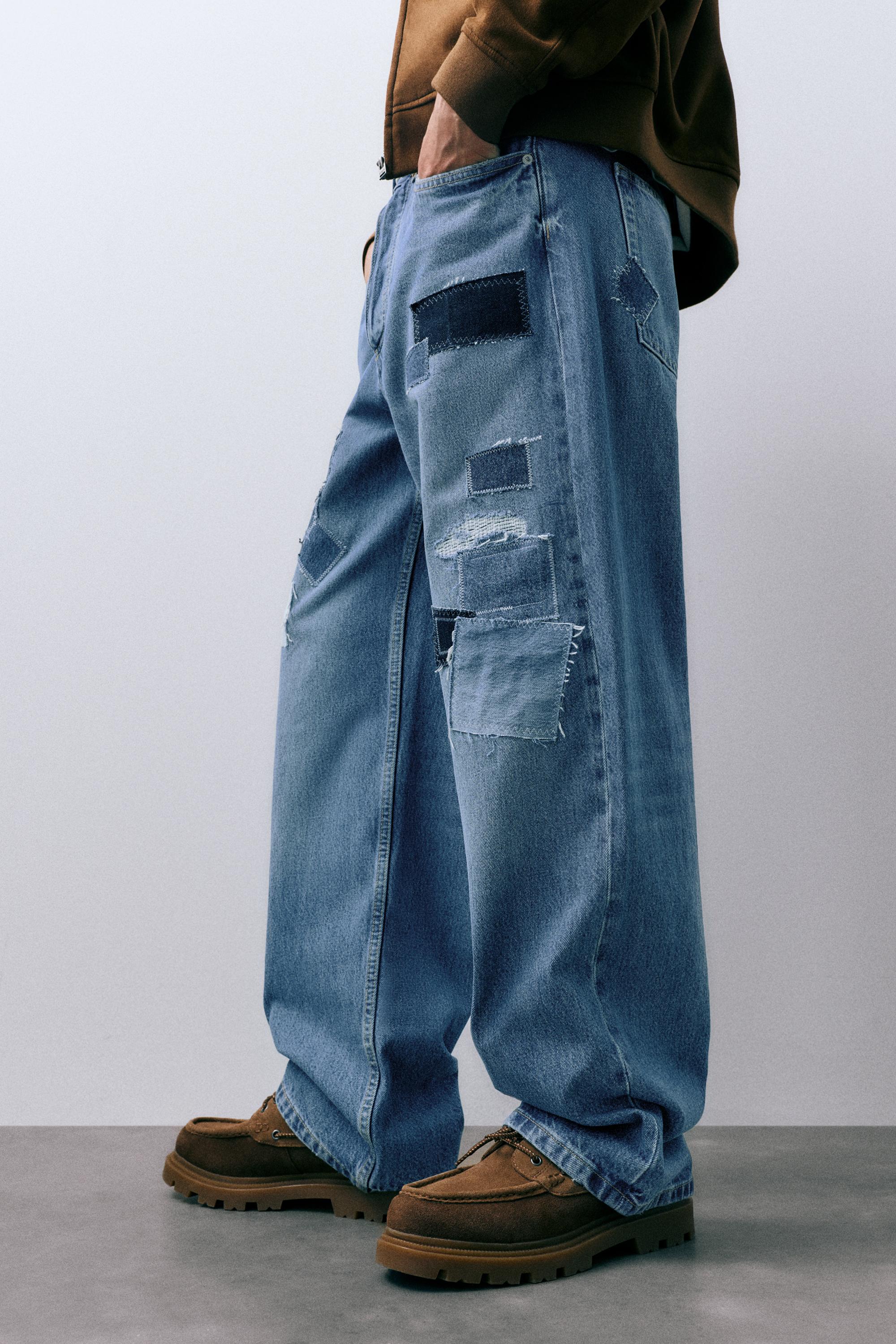 Patchwork baggy jean - Görsel 19