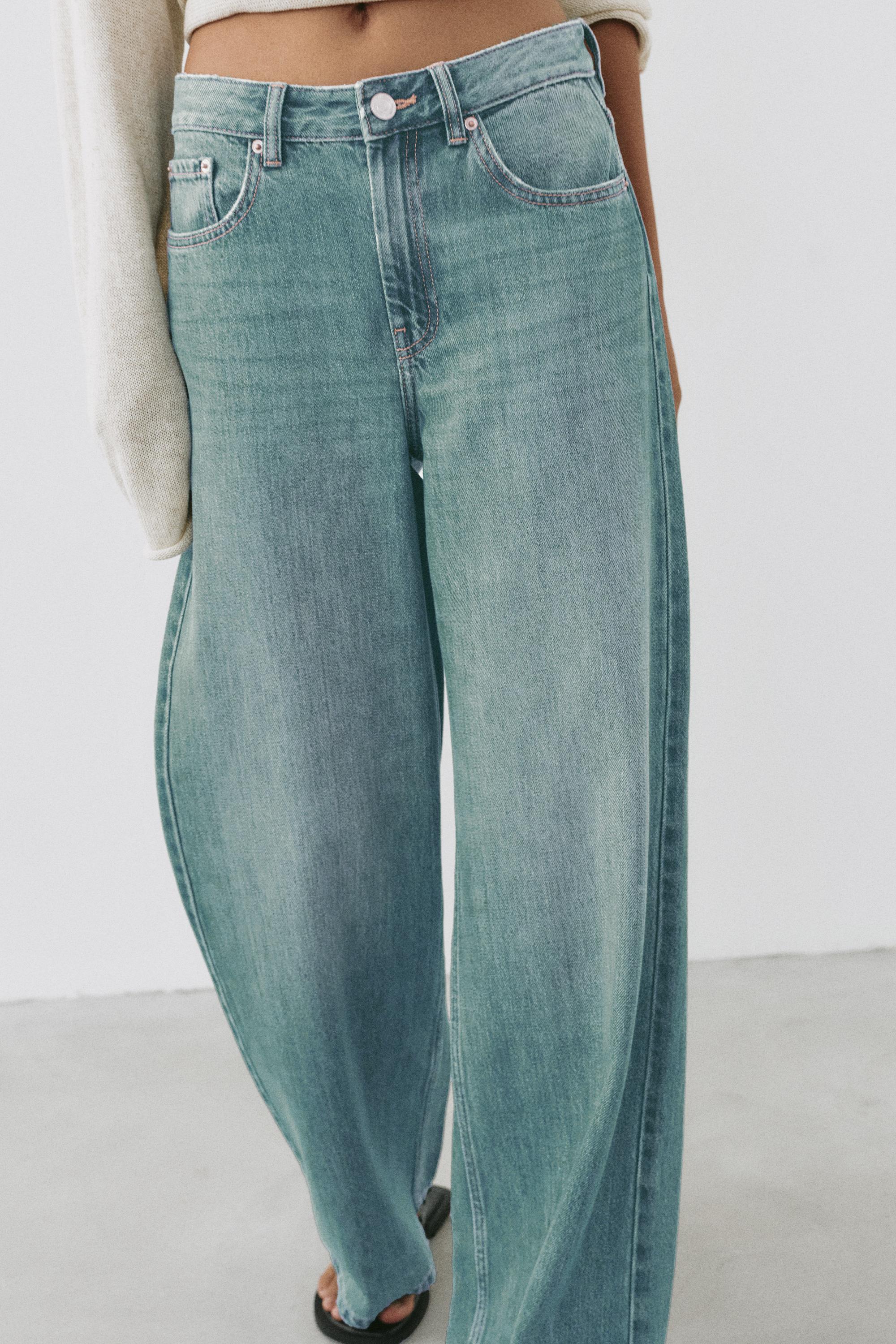 Oversize baggy jeans — Green blue