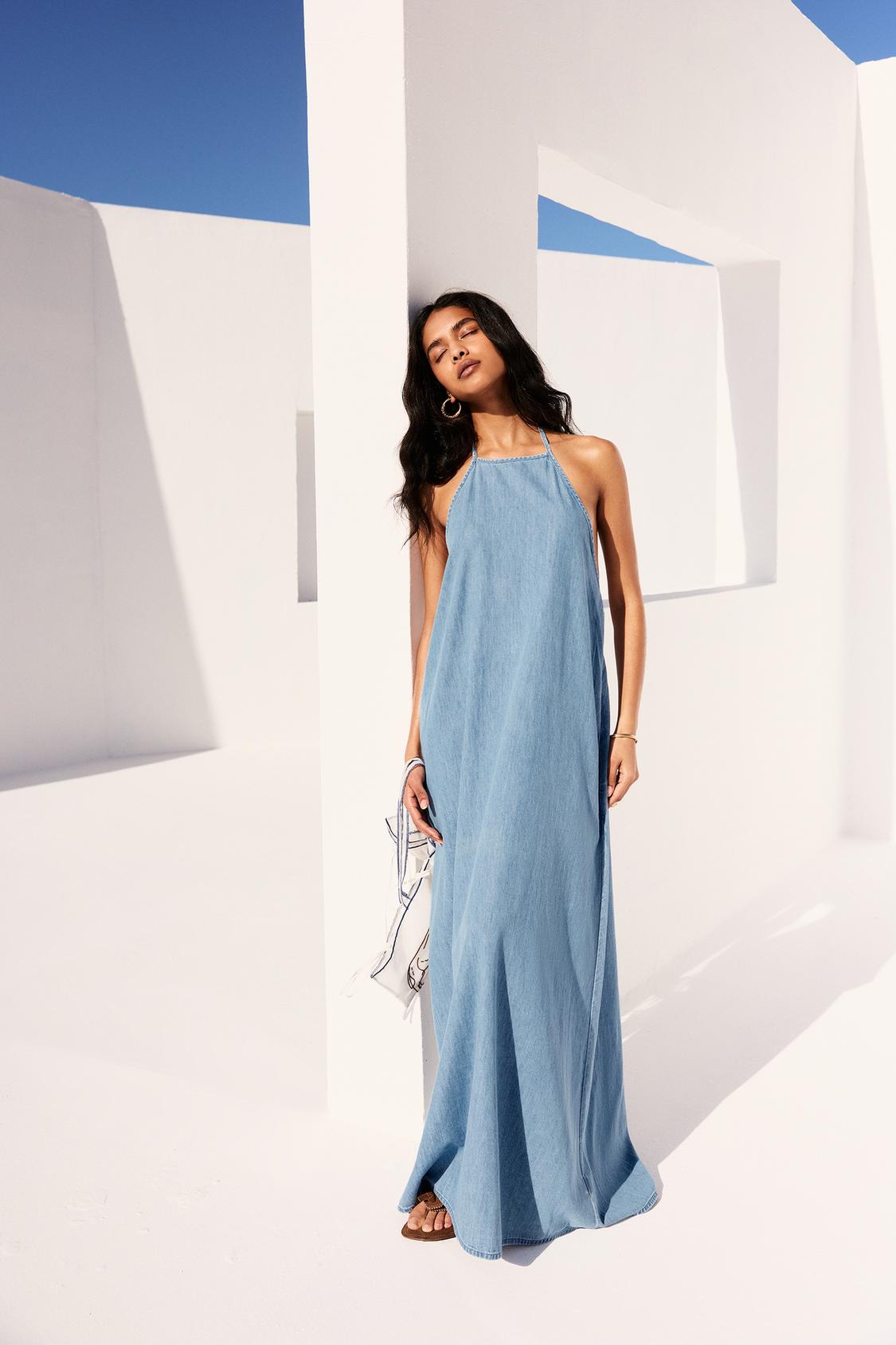 Jean Fluide Robe Longue Jean Femme Robe Longue En Jean Fluide