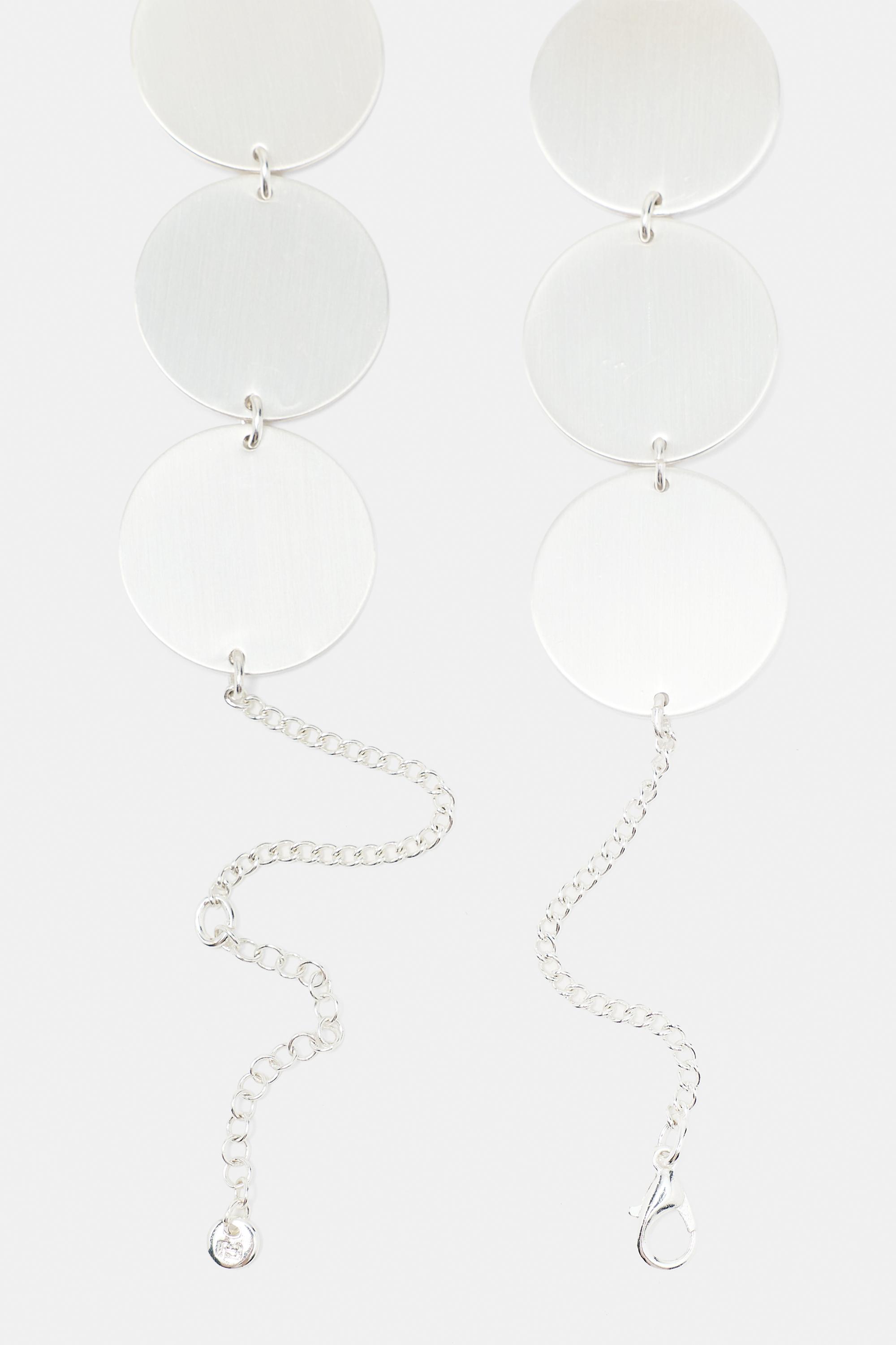 Circular lariat necklace — Silver