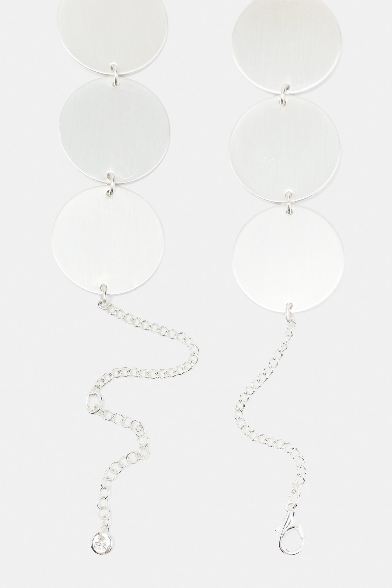 Circular lariat necklace — Silver