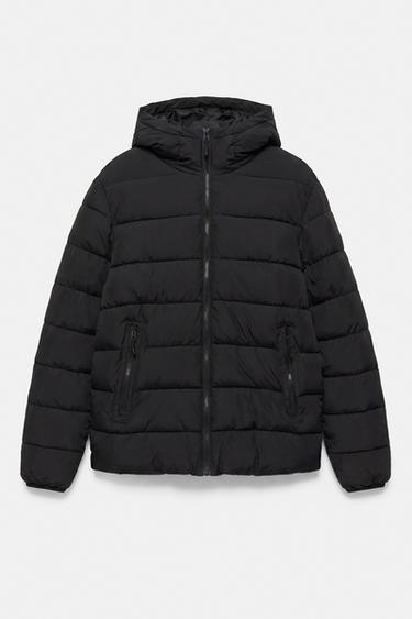 Puffer jacket with hood — Black 6