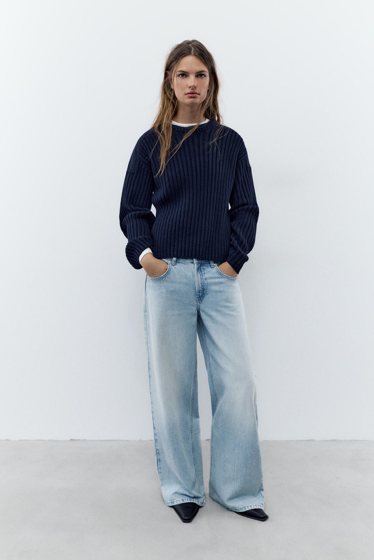 Low-rise baggy jeans — Sky blue
