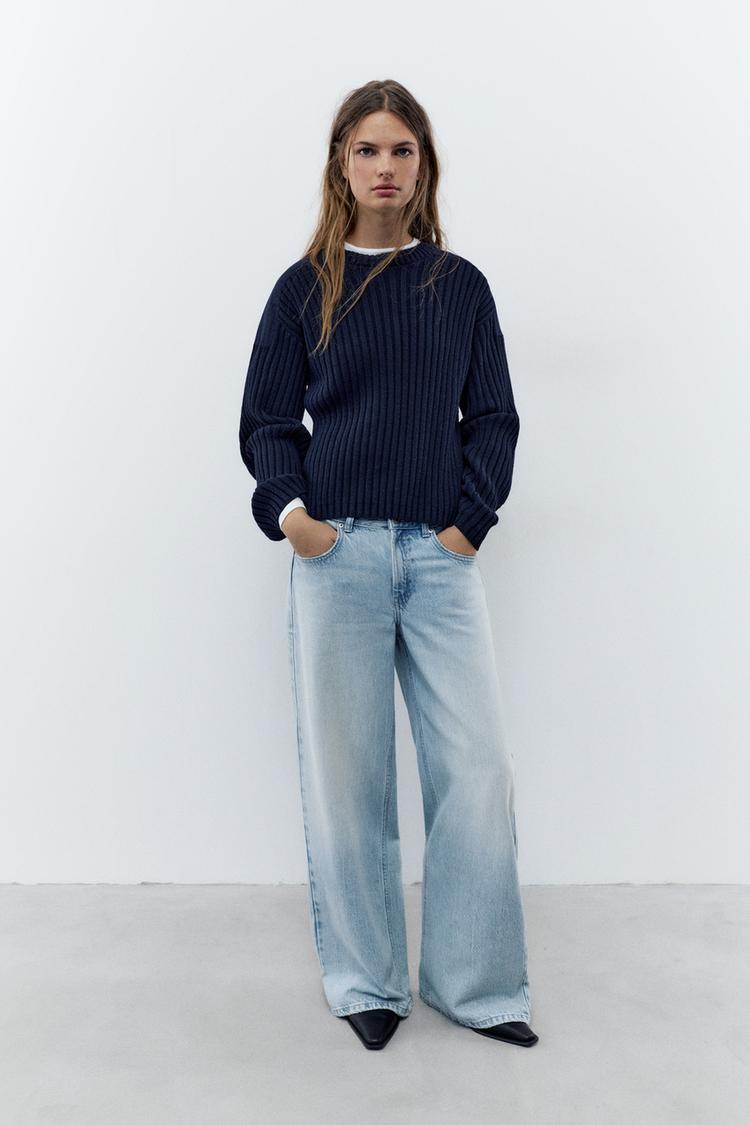 Low-rise baggy jeans — Sky blue
