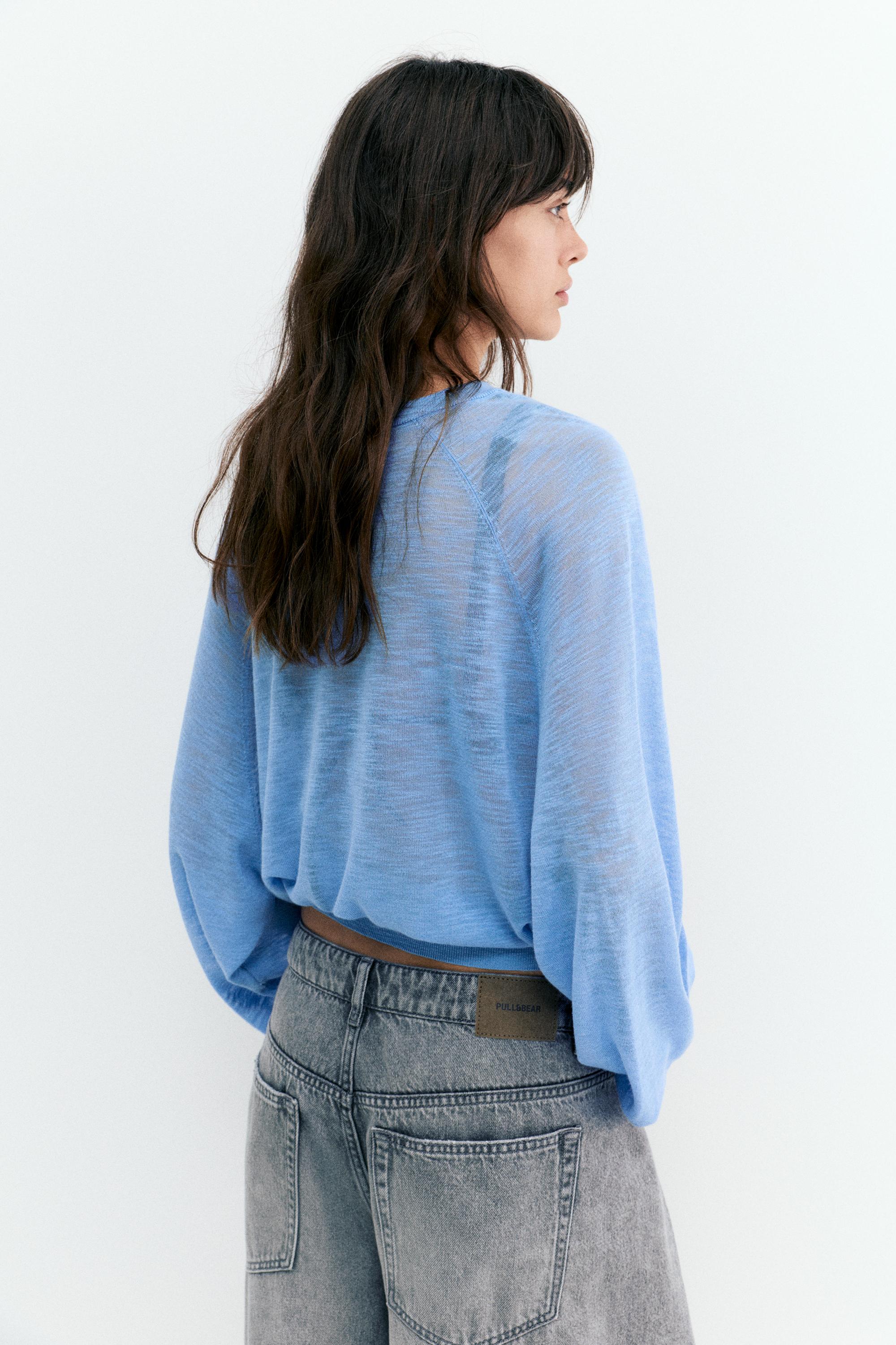 Hafif örme kazak - Görsel 8