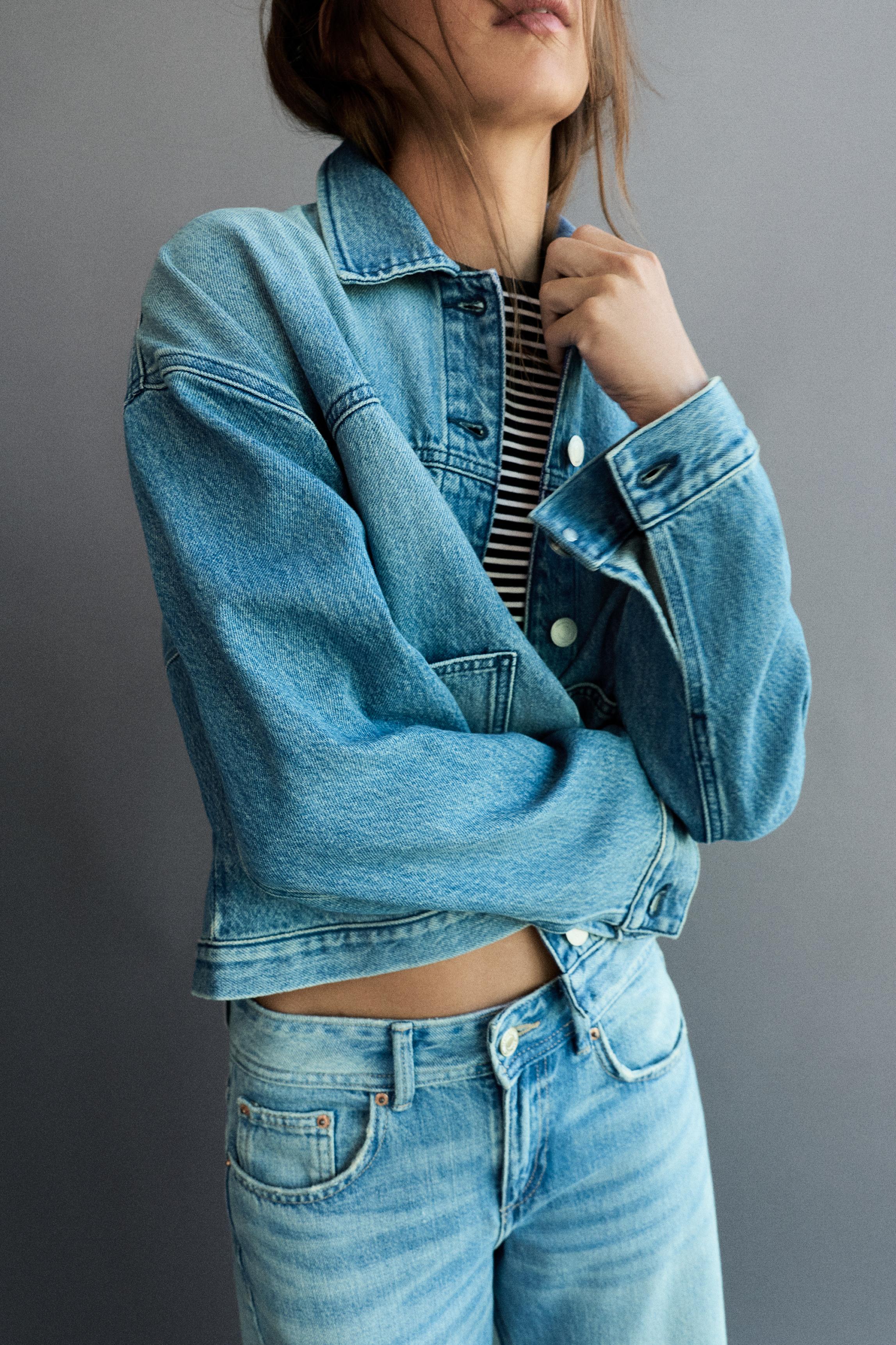 Boxy denim overshirt — Pale blue