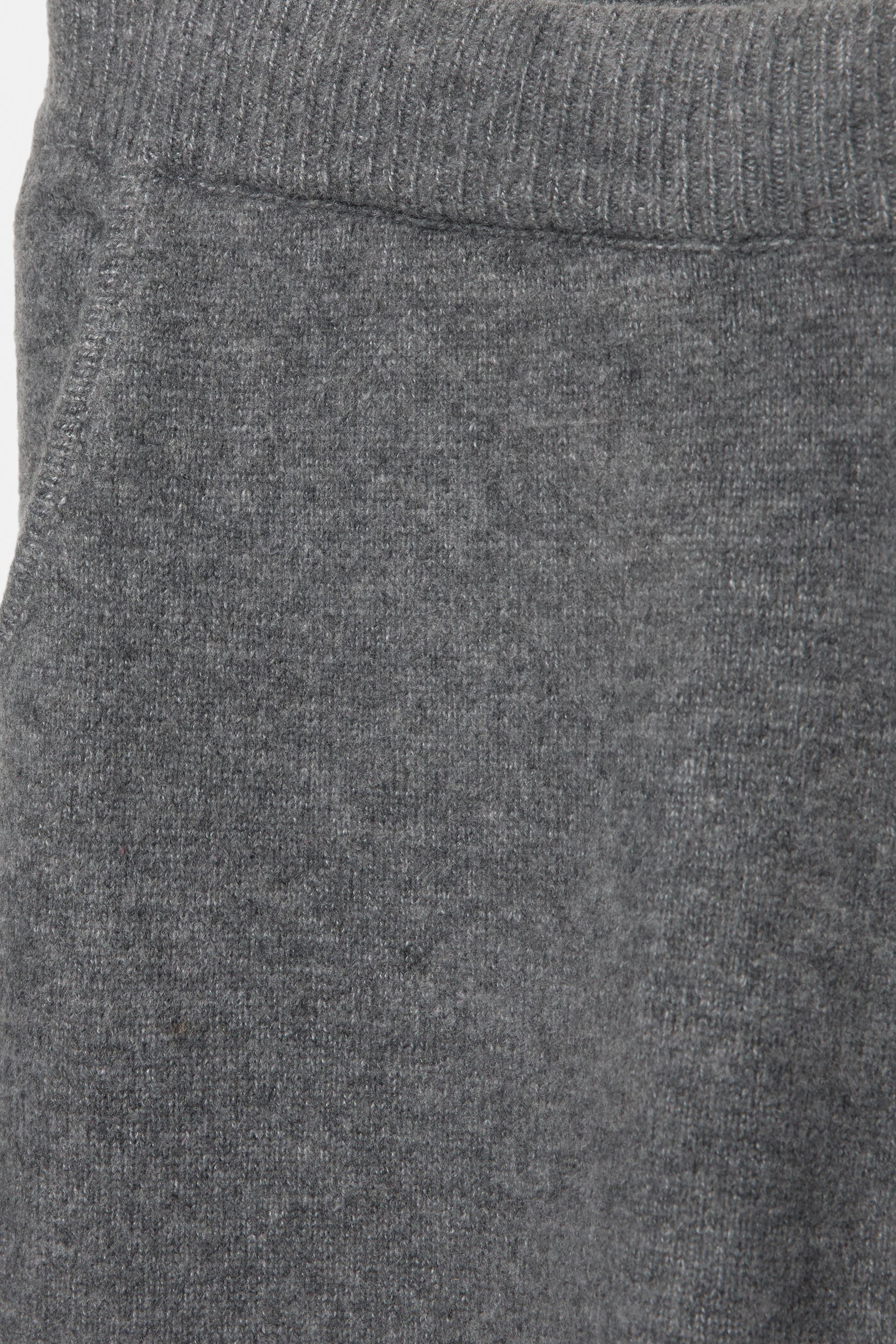 Knit barrel pants — Medium grey