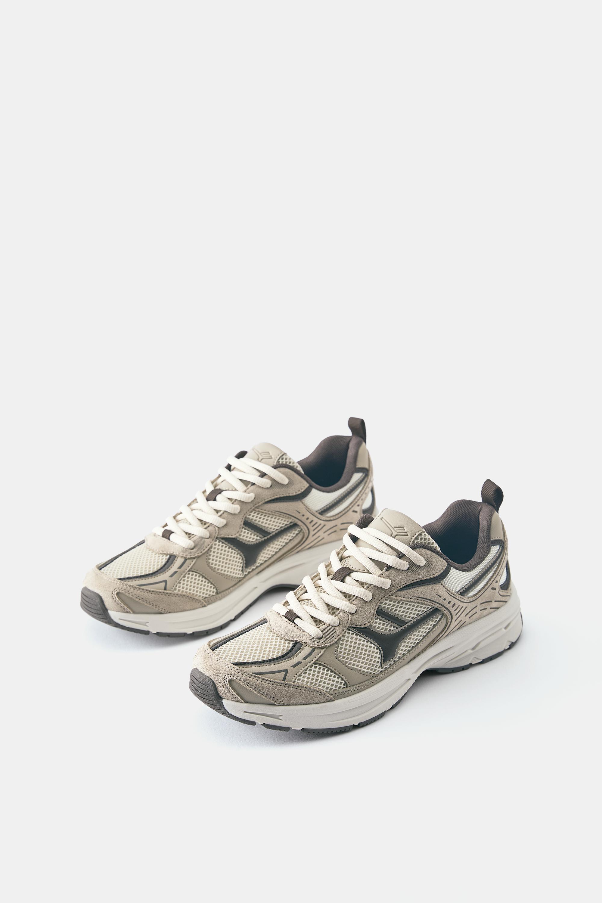 Multi-piece trainers — Ecru