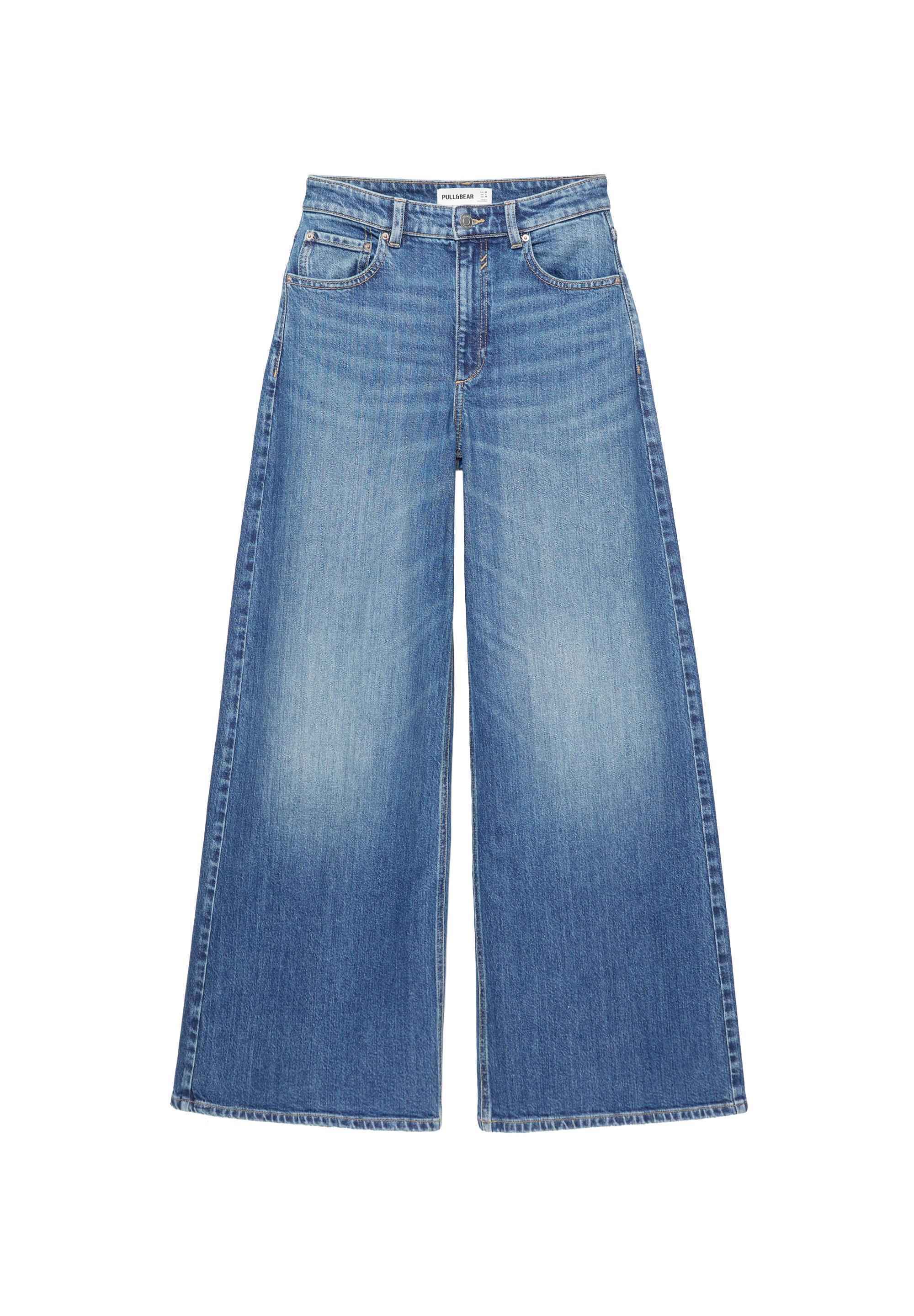 Pull&Bear Süper geniş paça comfort jean görsel 4