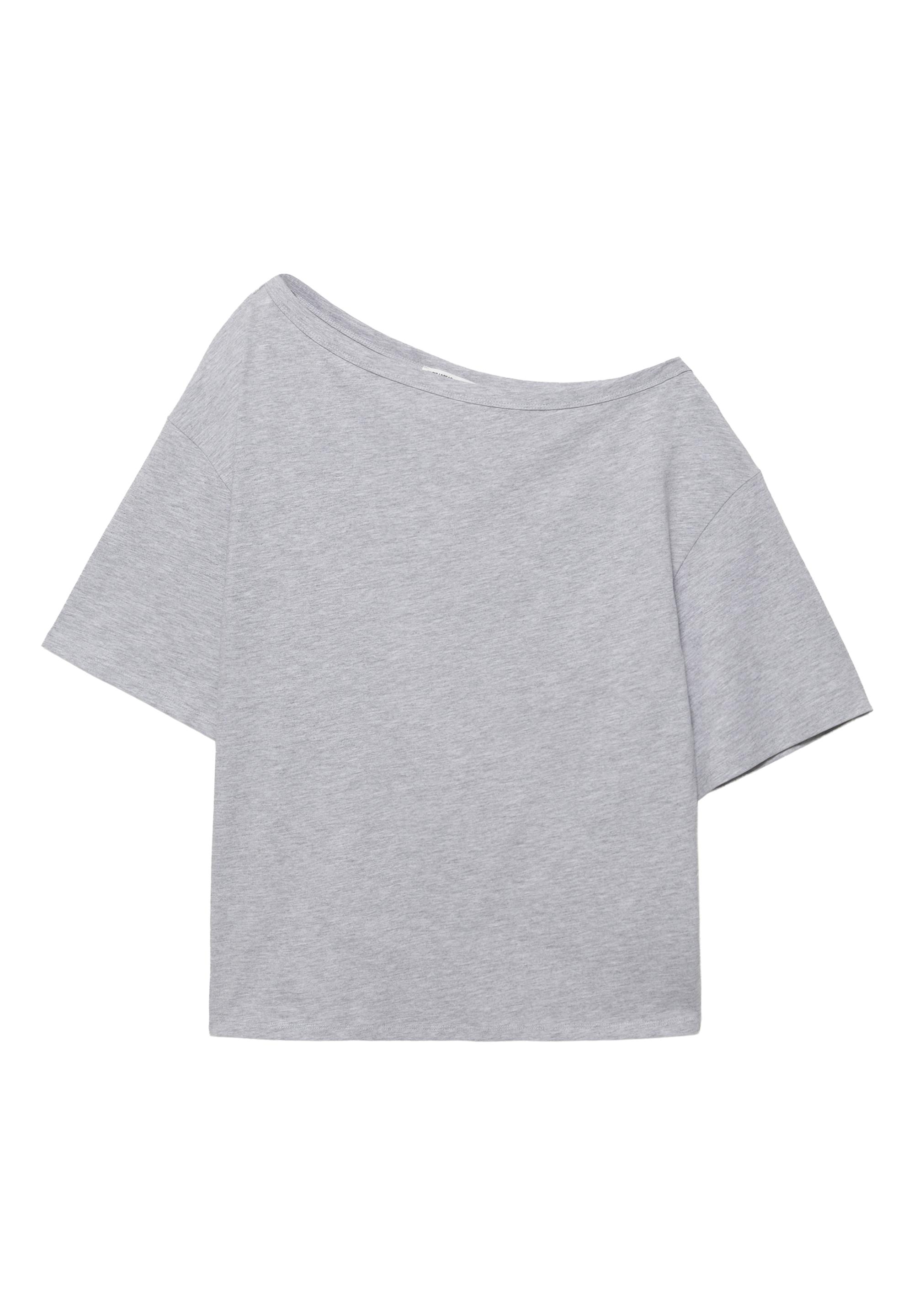 Asimetrik kısa kollu t-shirt - Görsel 4