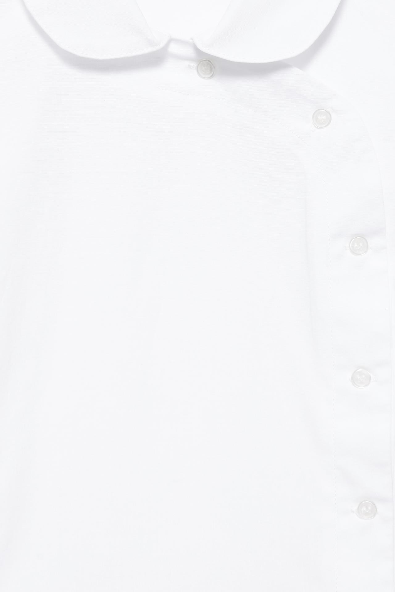 White Peter Pan collar shirt — White