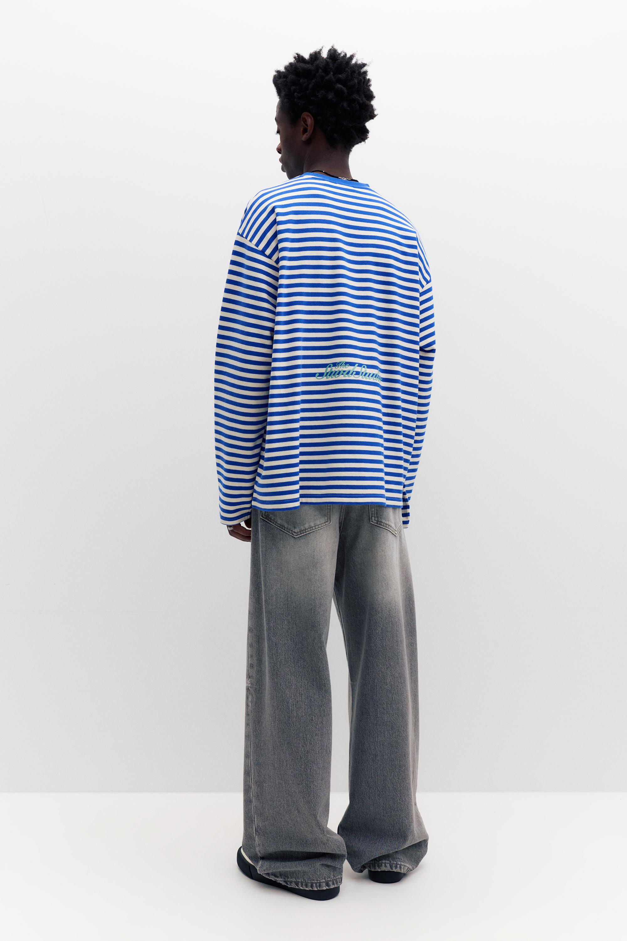 Çizgili uzun kollu t-shirt - Görsel 15