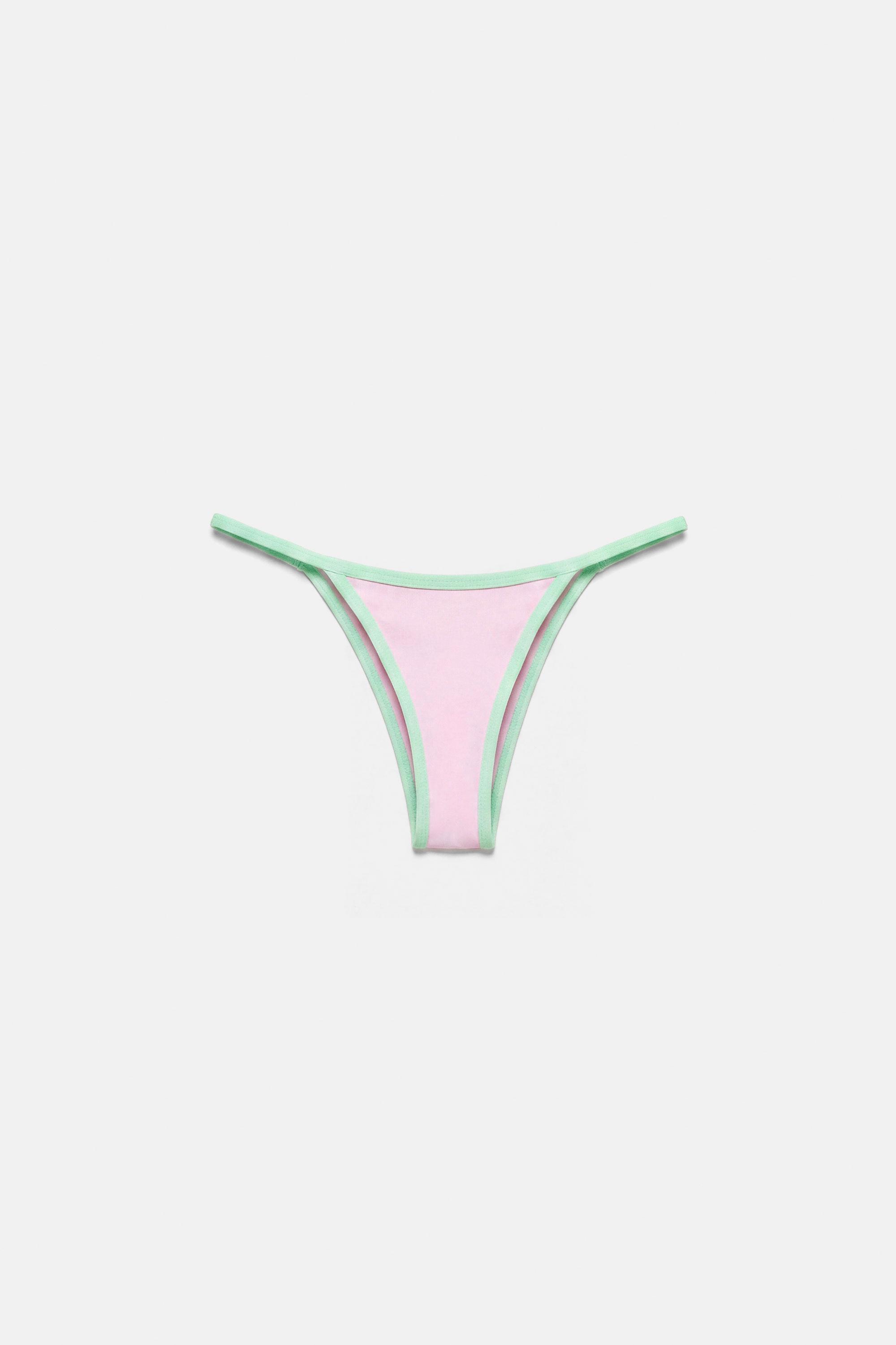 Bikini bottoms with trims — Pink