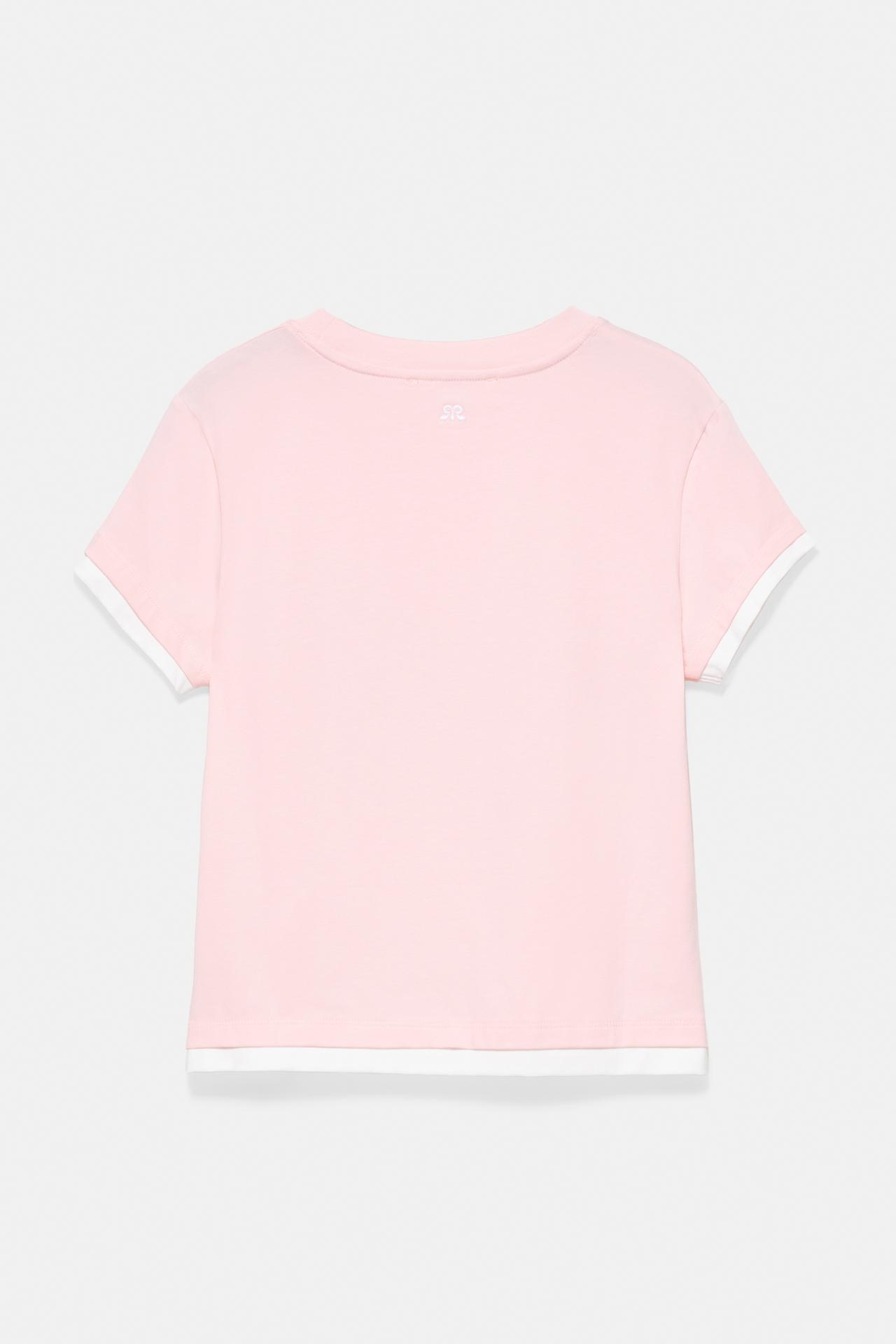 Studded double-layer T-shirt — Pastel pink