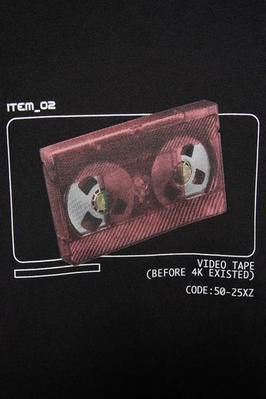 STWD tape graphic T-shirt — Black 8
