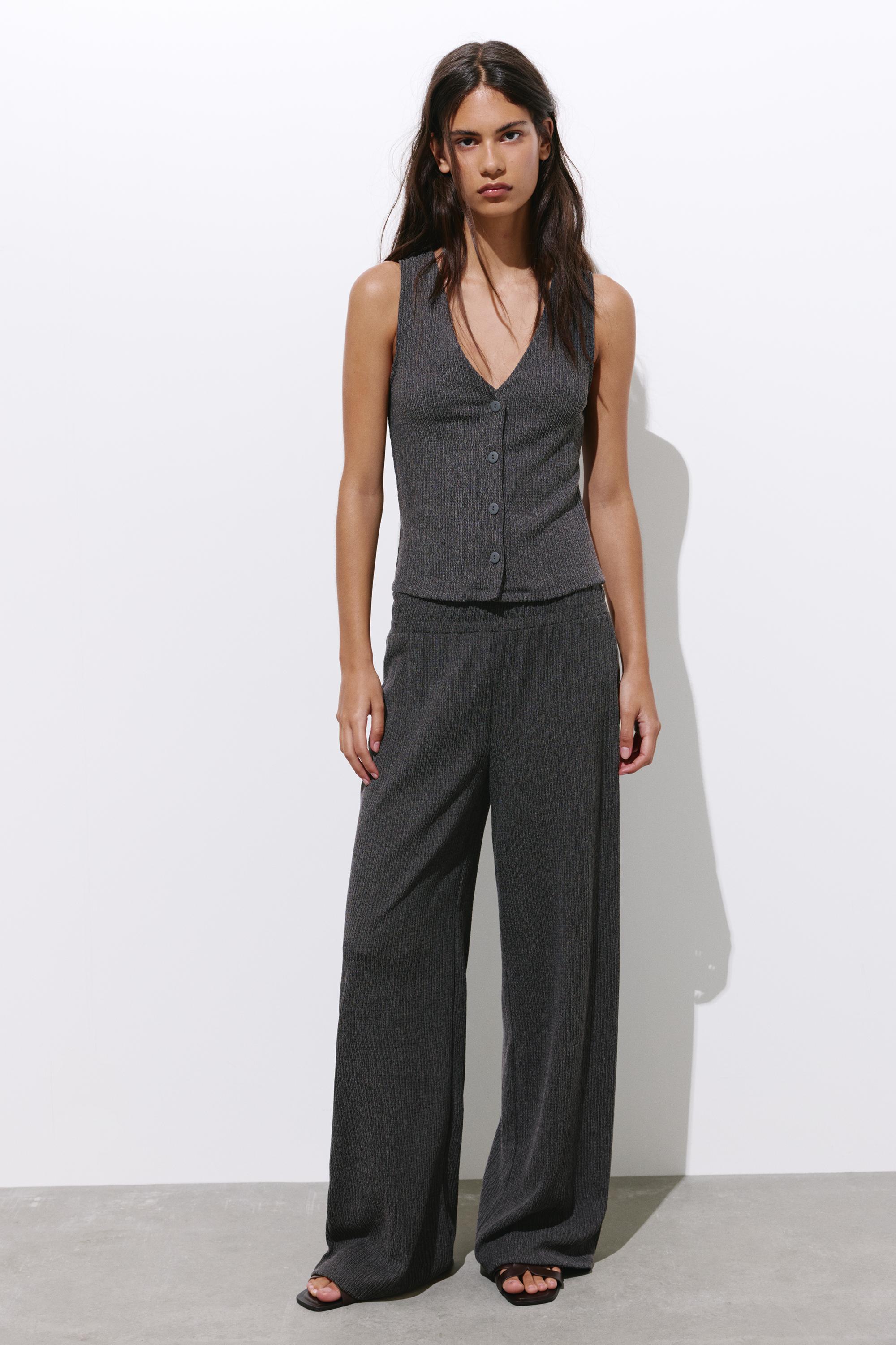 Crepe vest — Anthracite grey