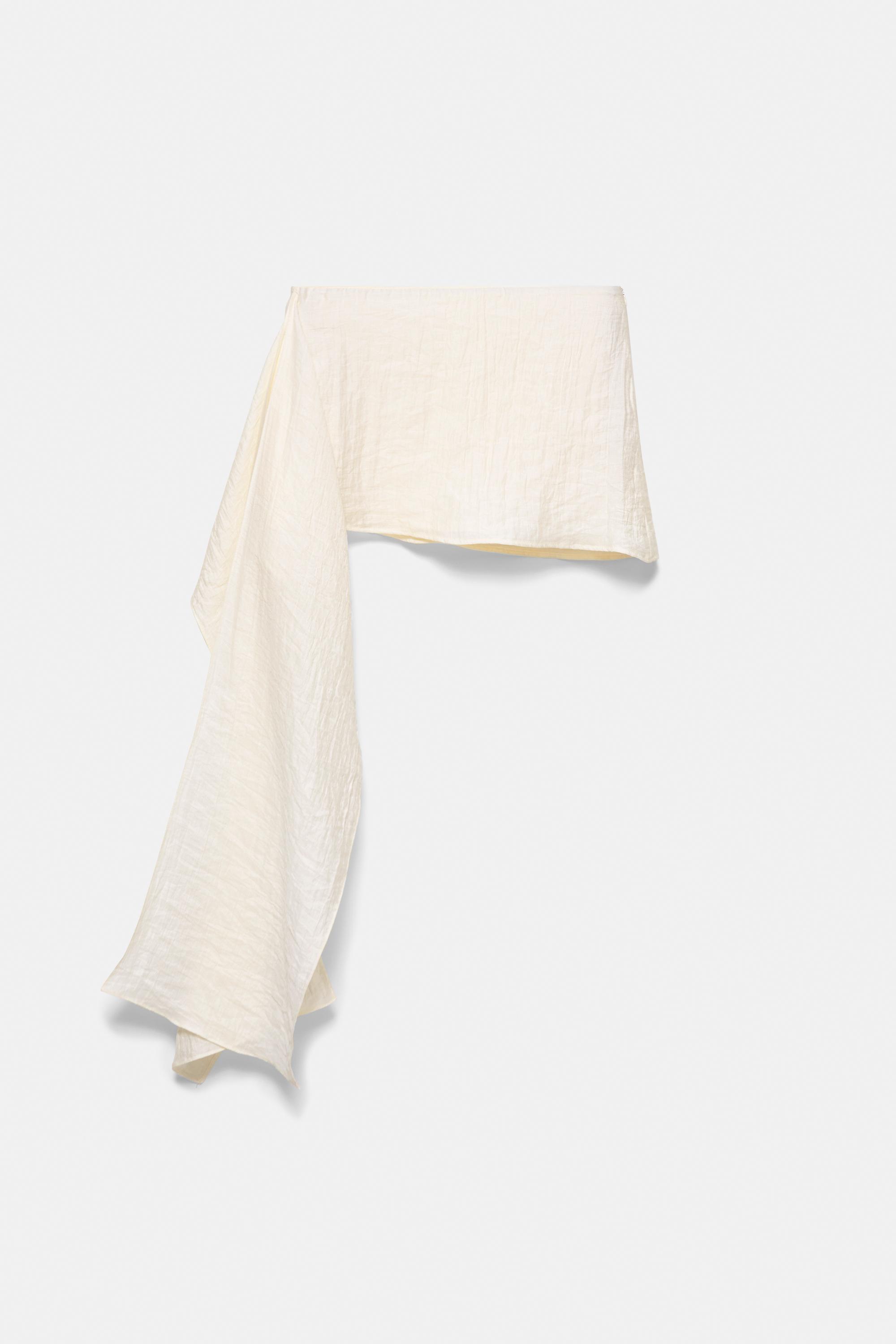 Draped chiffon mini skirt — Ice