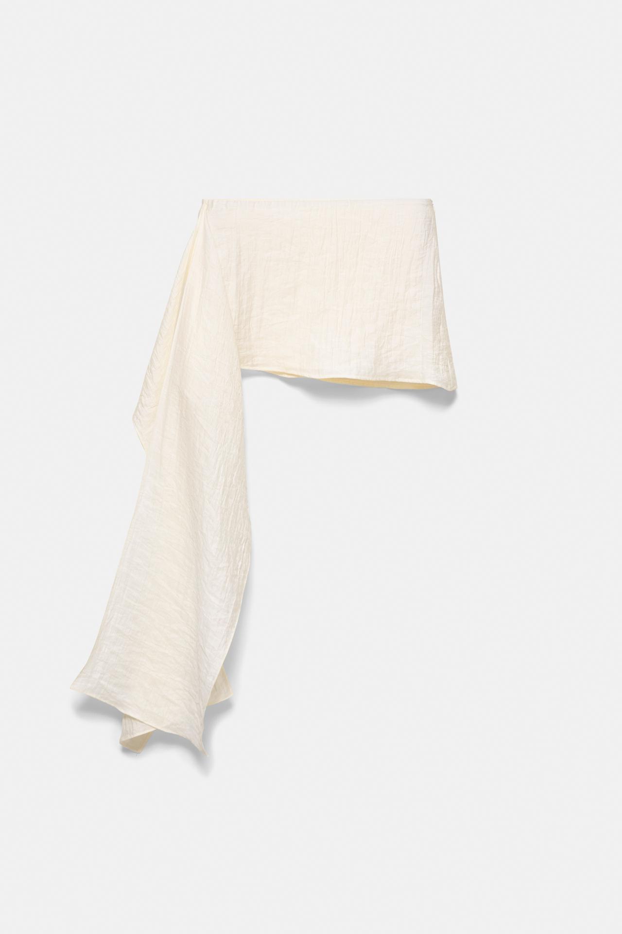 Draped chiffon mini skirt — Ice