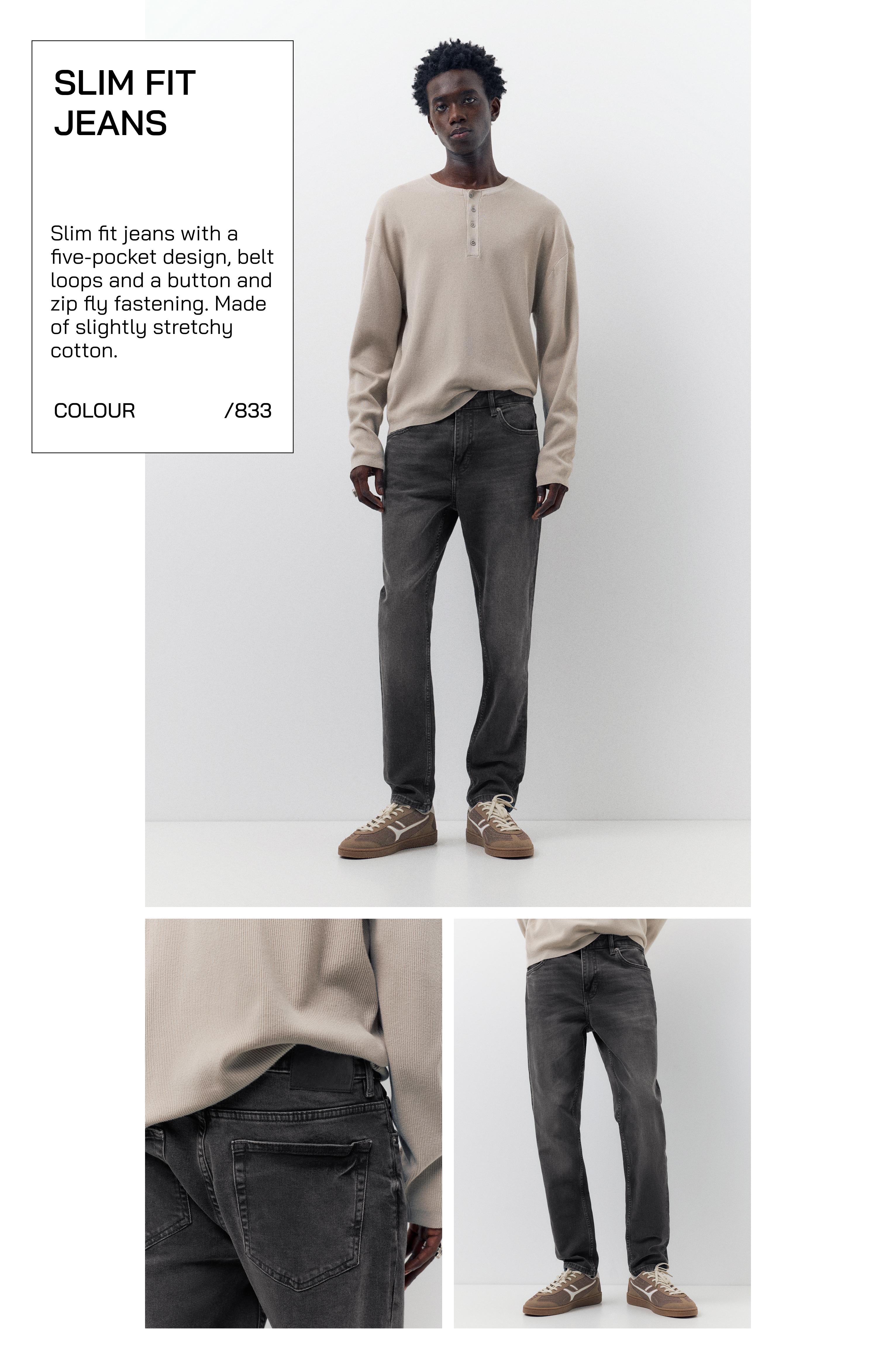 Slim fit jeans — Faded black