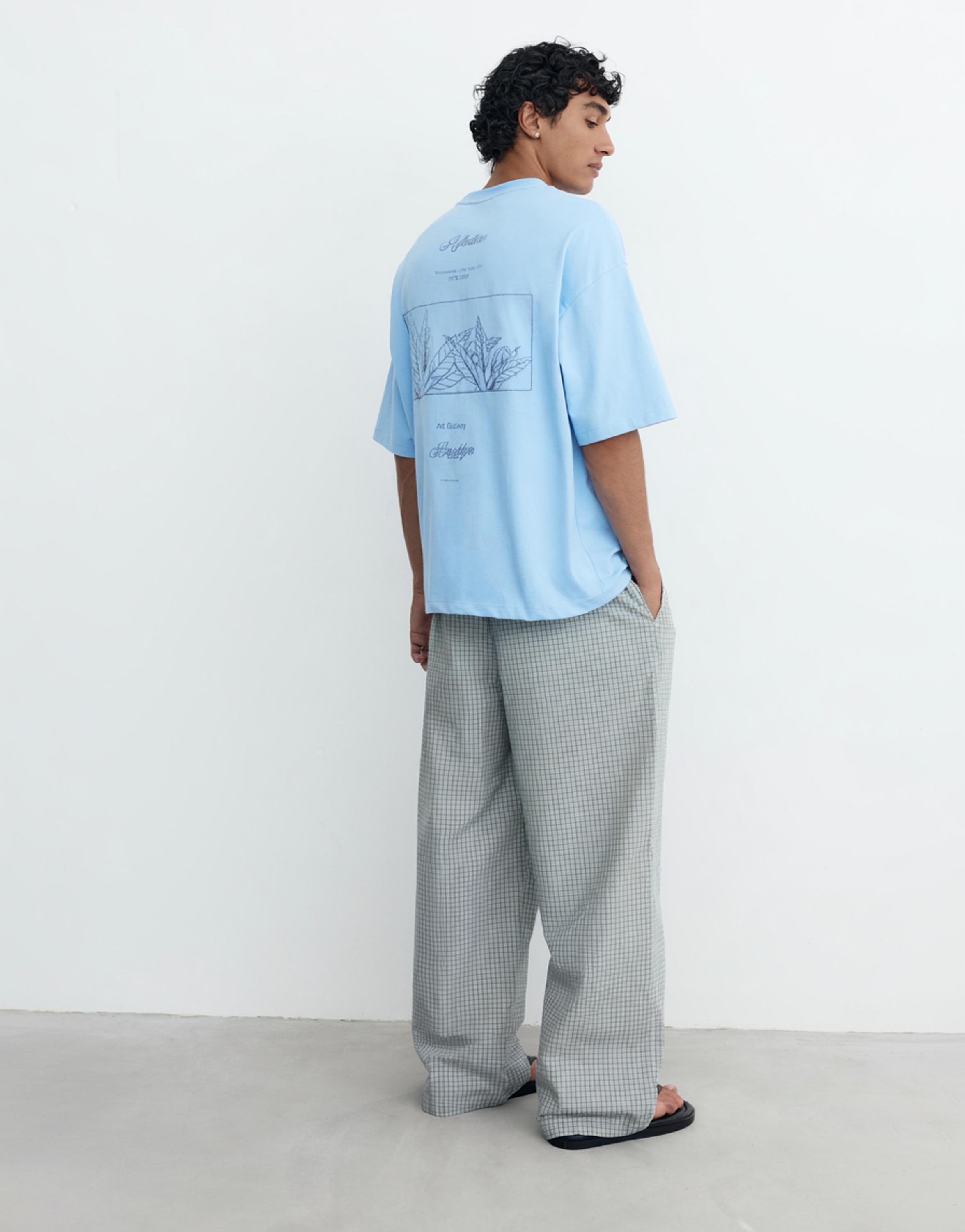 İşlemeli relaxed fit Tişört - Görsel 7