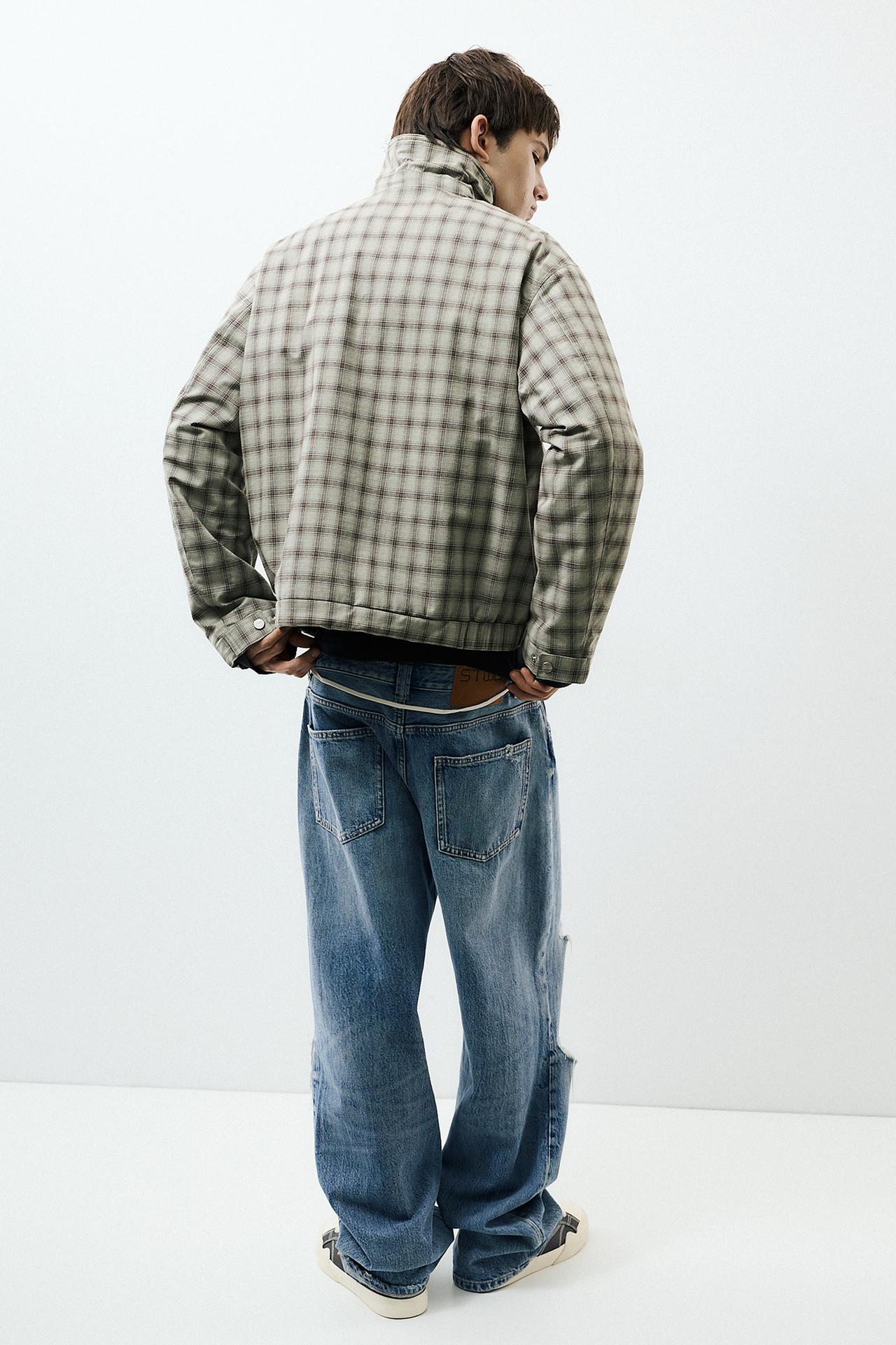 Check jacket — Pale green